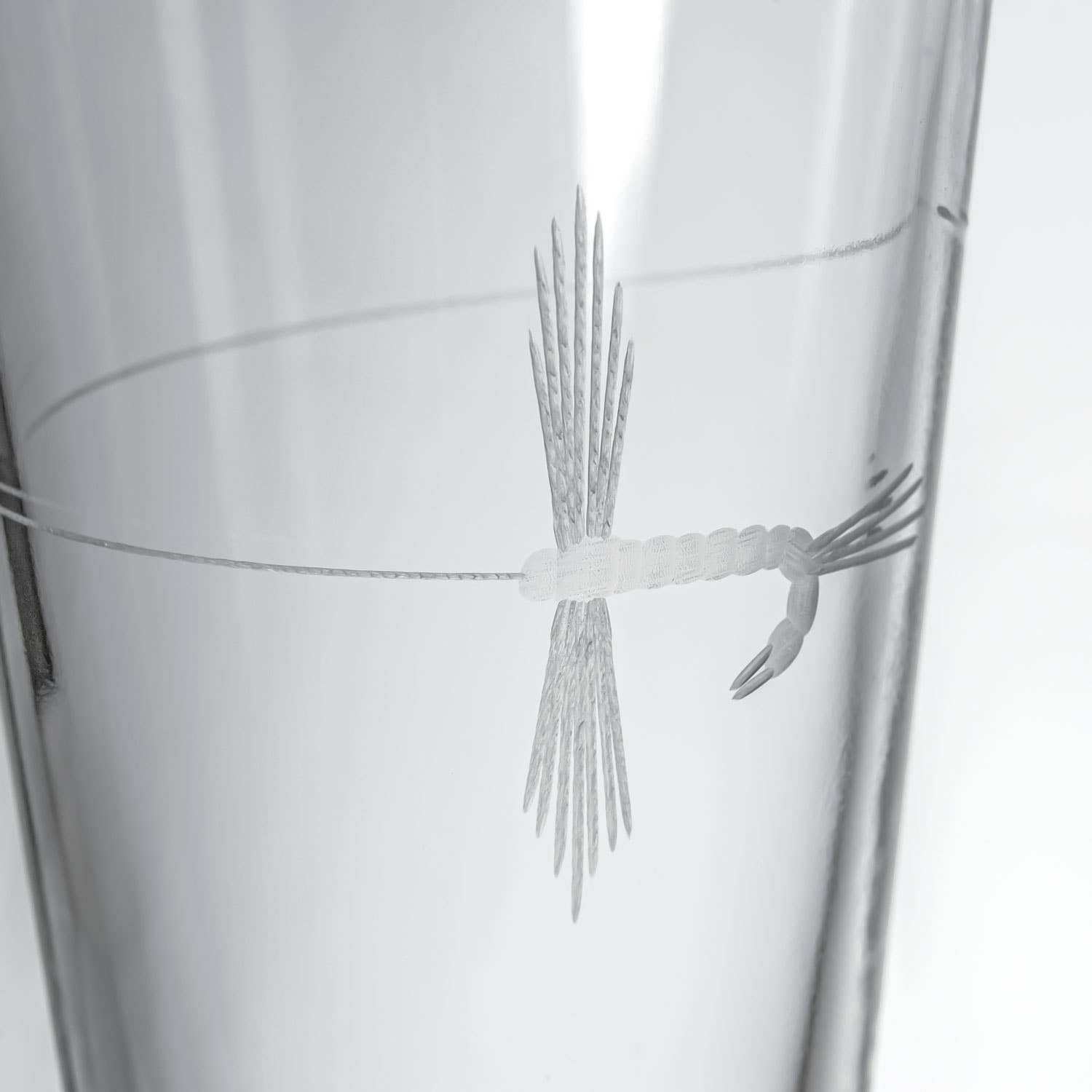 Fly Fishing Pint Glass 16oz - set of 4