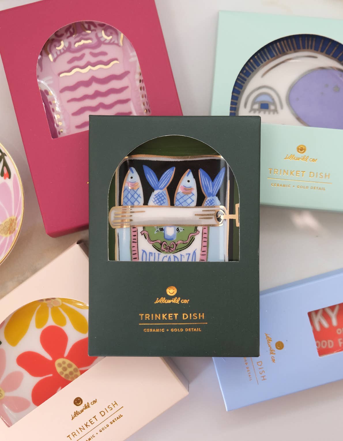 Moon Moth Porcelain Trinket Dish