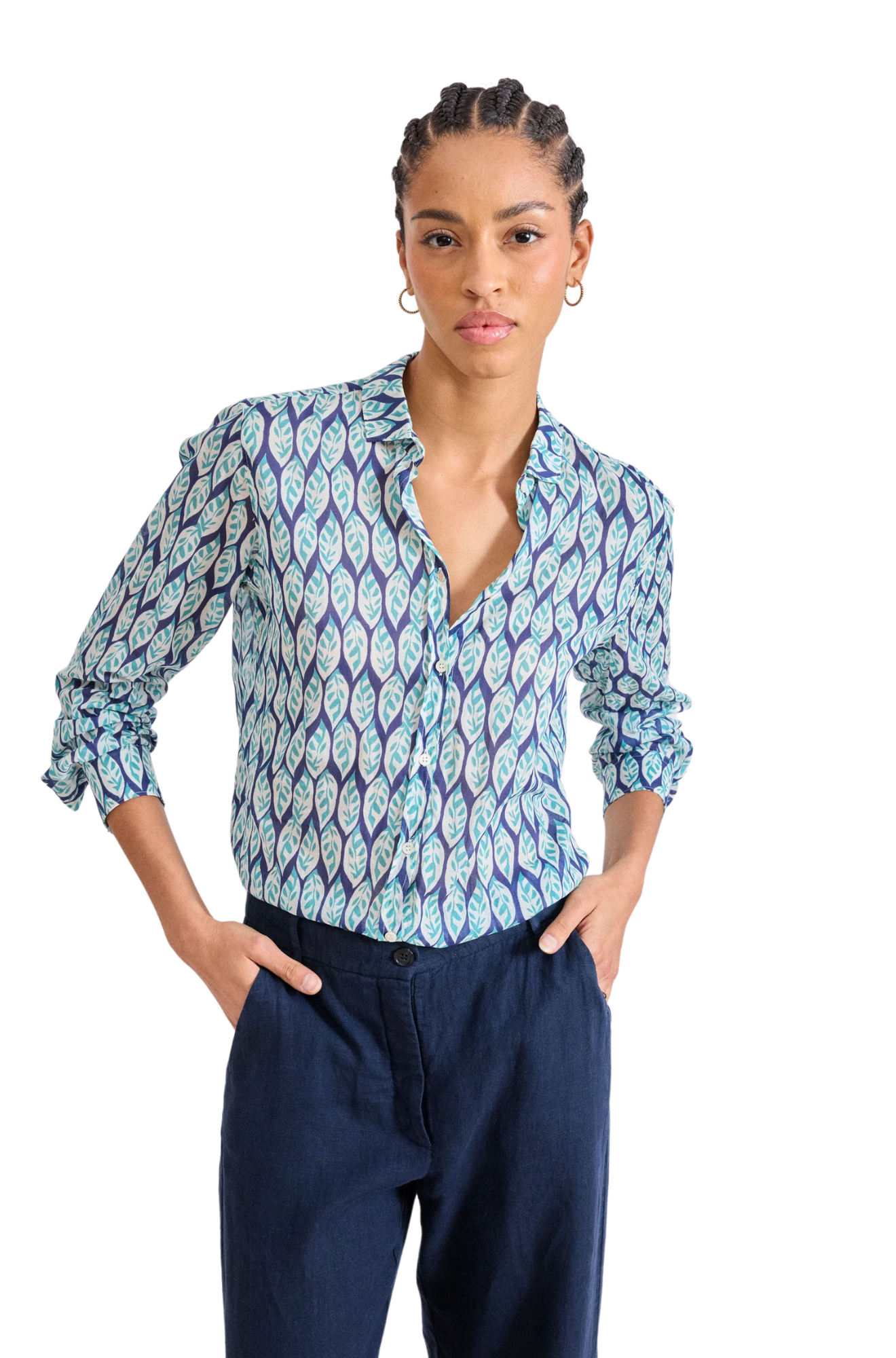 Hartford-woven-shirt-corazon-blue-button-up