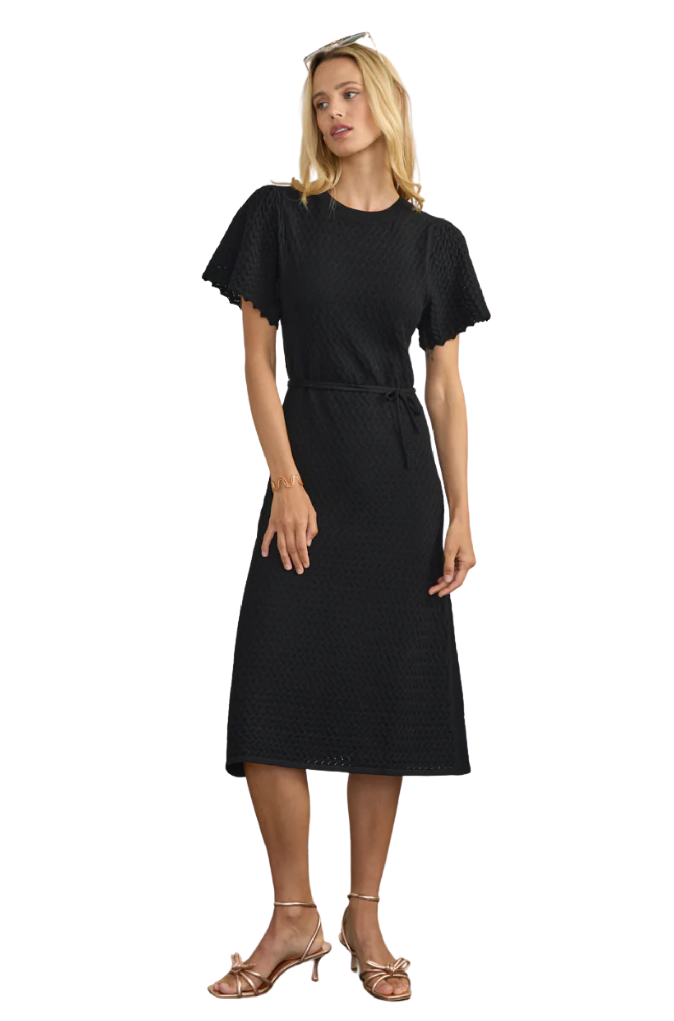 Margaret-o’leary-frances-pointelle-dress-black