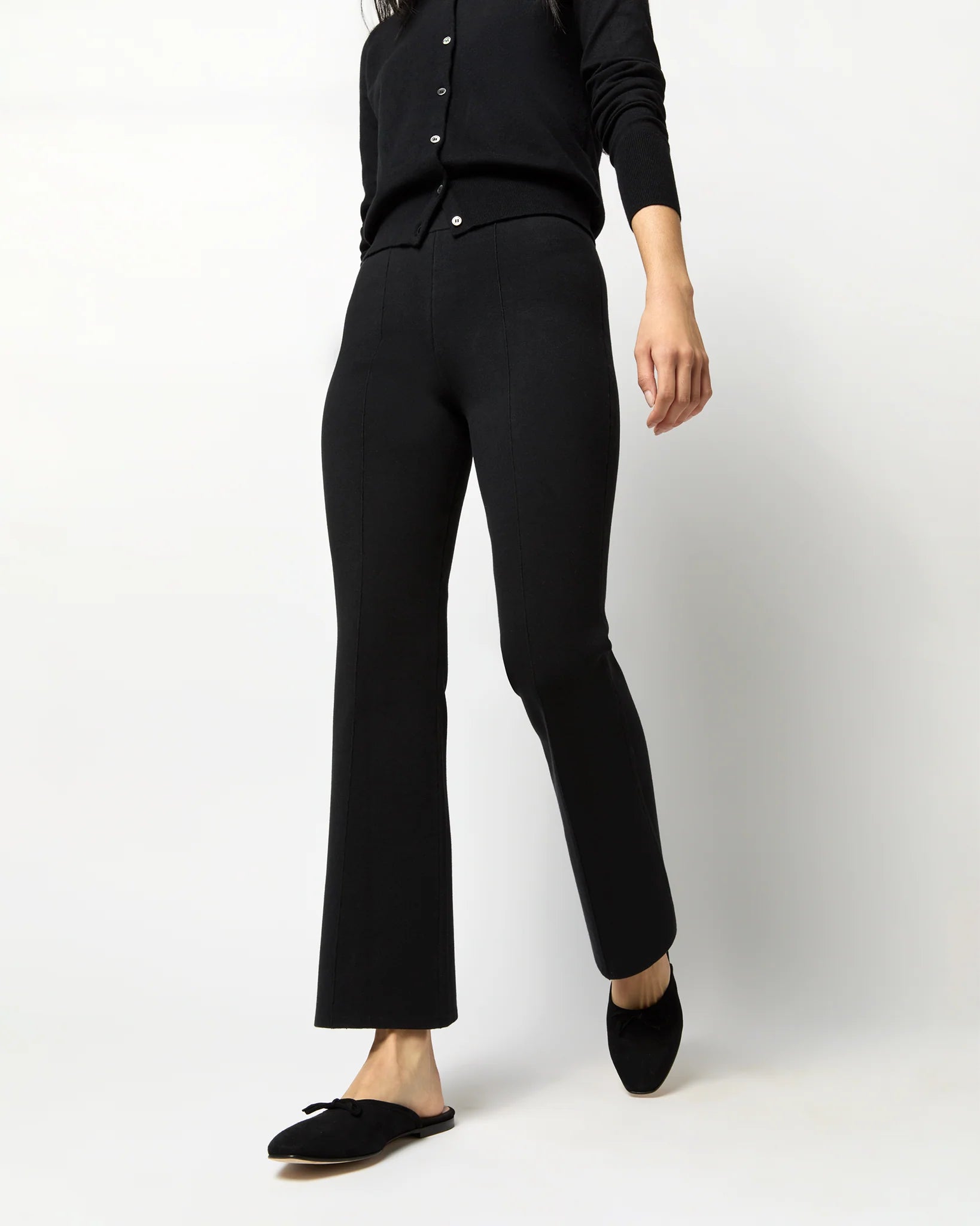 Lara Knit Flare Cropped Pant