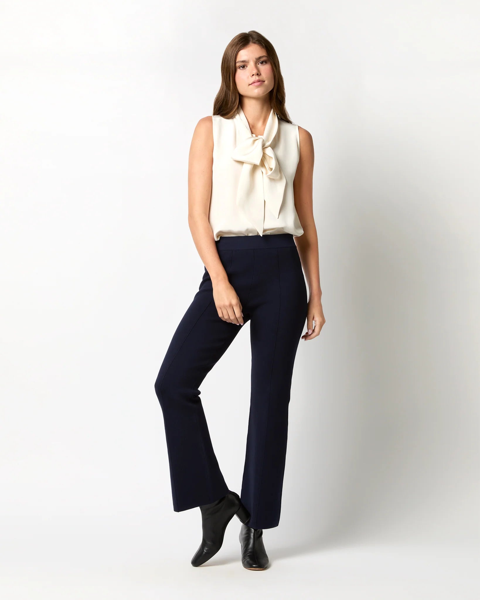 Lara Knit Flare Cropped Pant