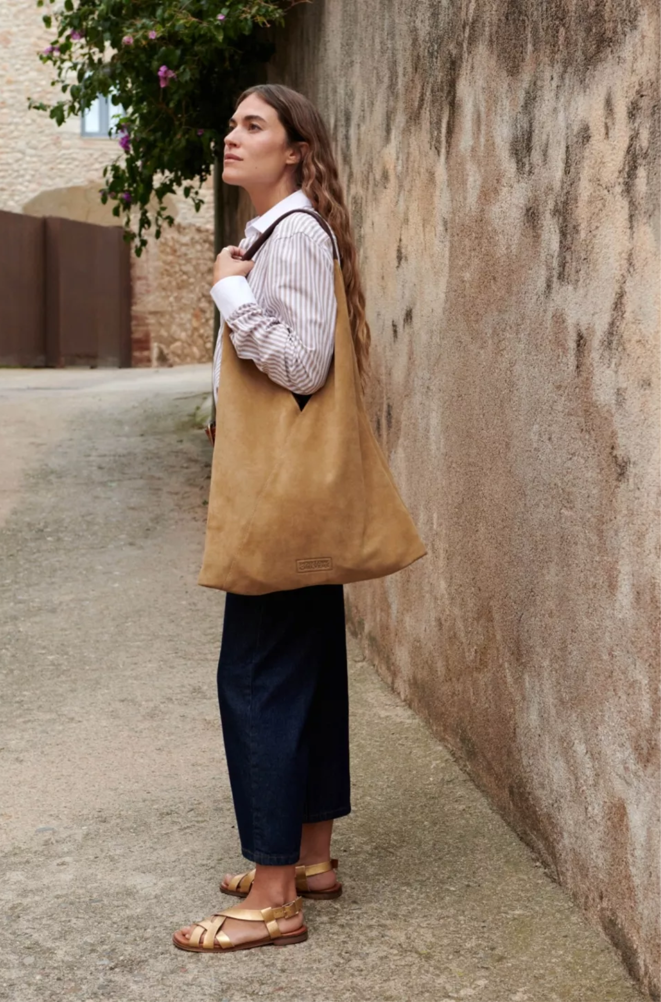 Triangle Suede Bag