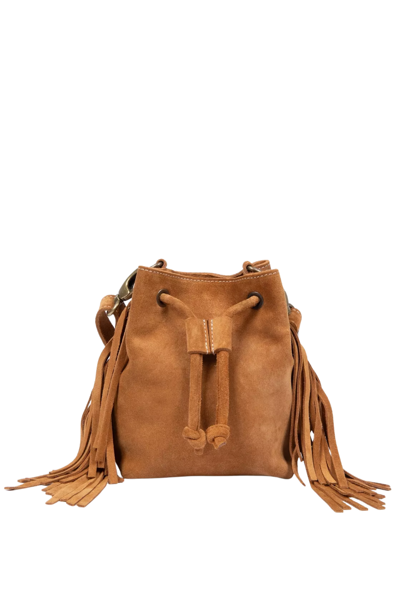 Mini Fringe Suede Bag