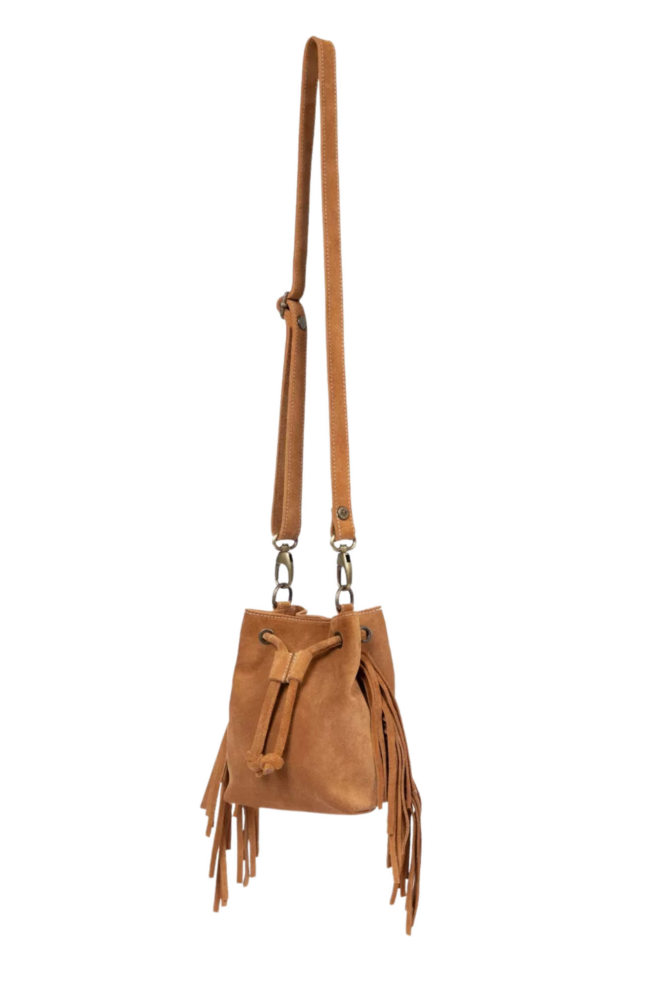Mini Fringe Suede Bag