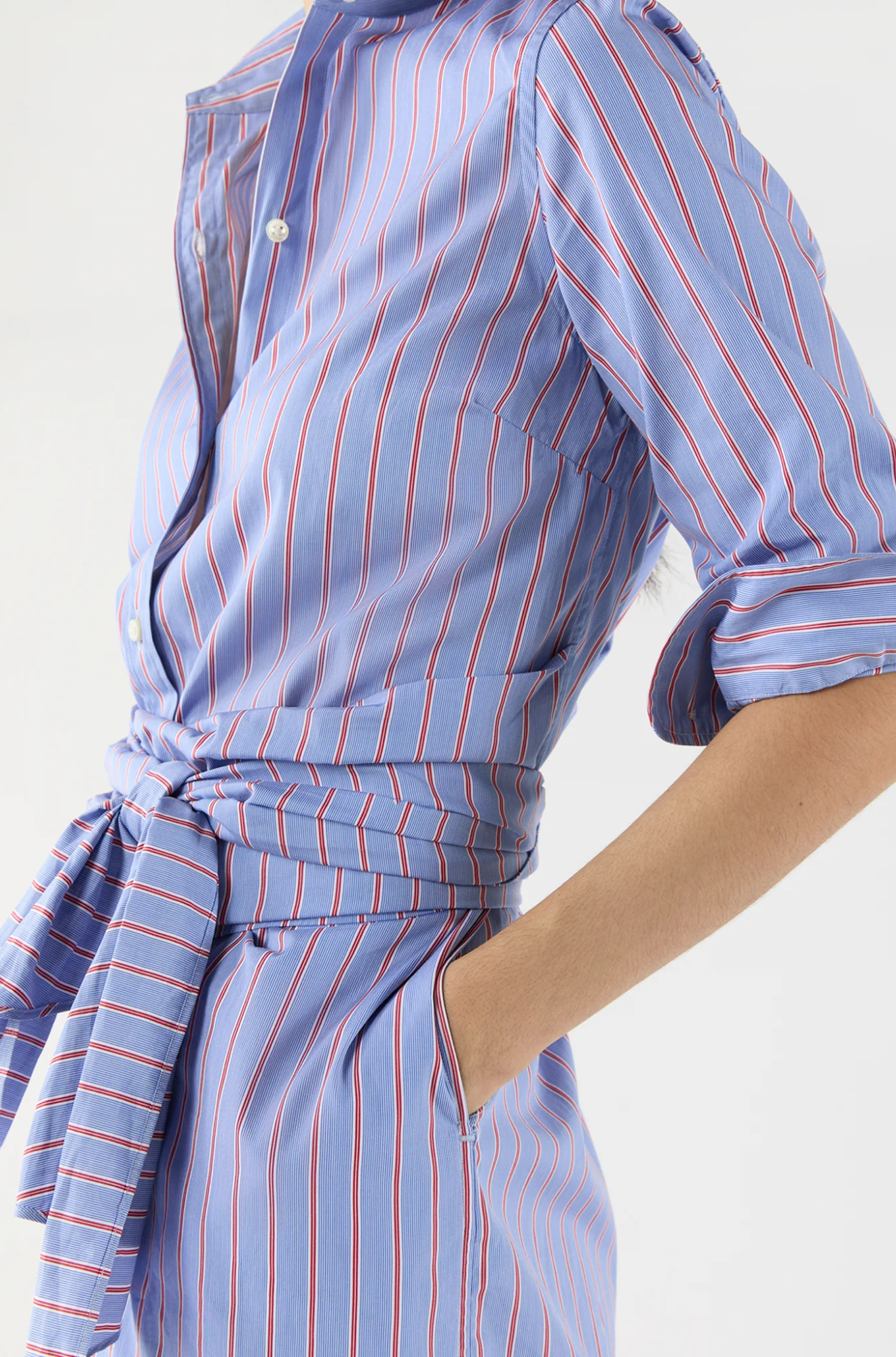 Maxi Tie-Waist Shirtdress