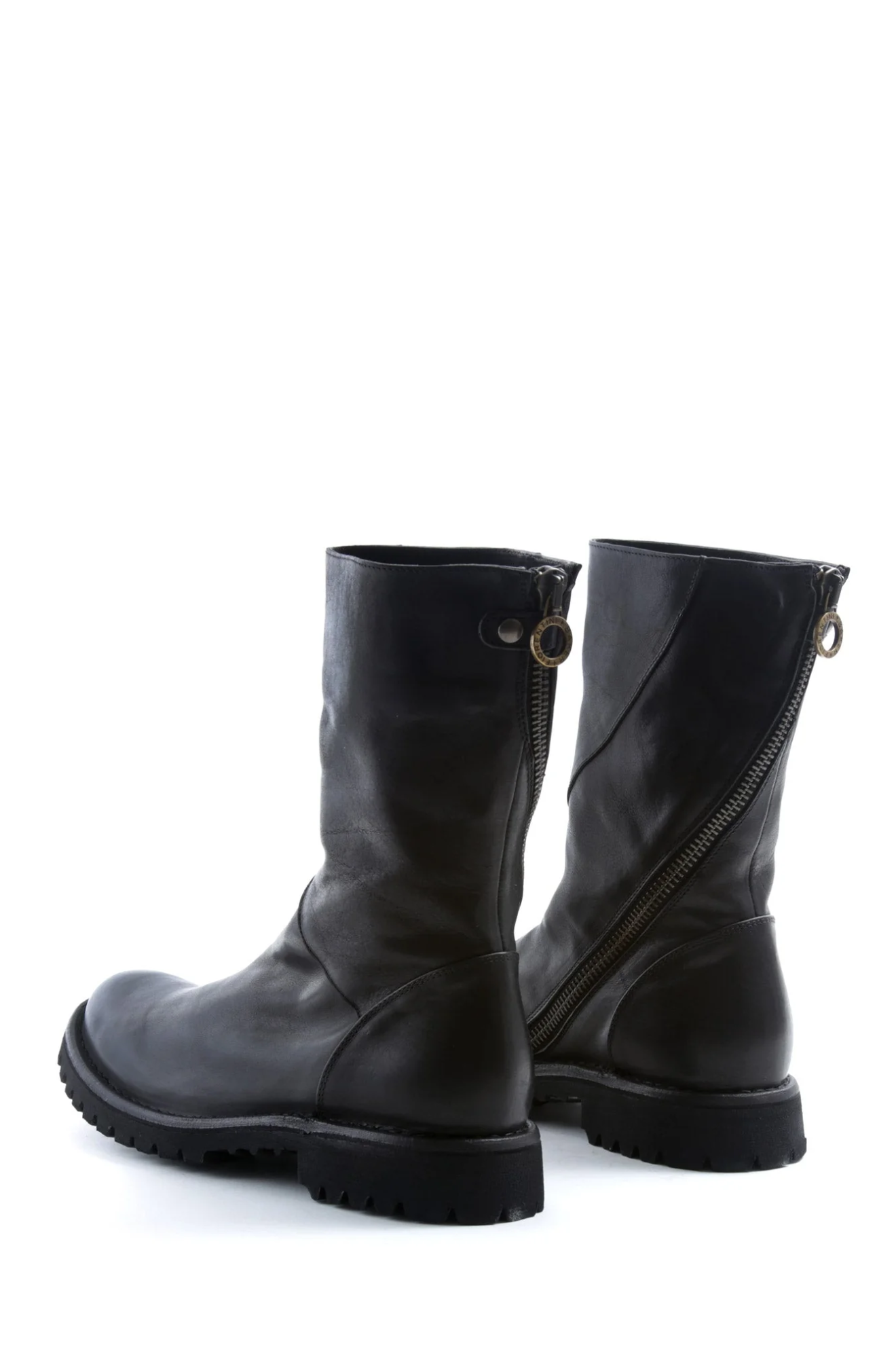 M-EZEE Black Leather Boots