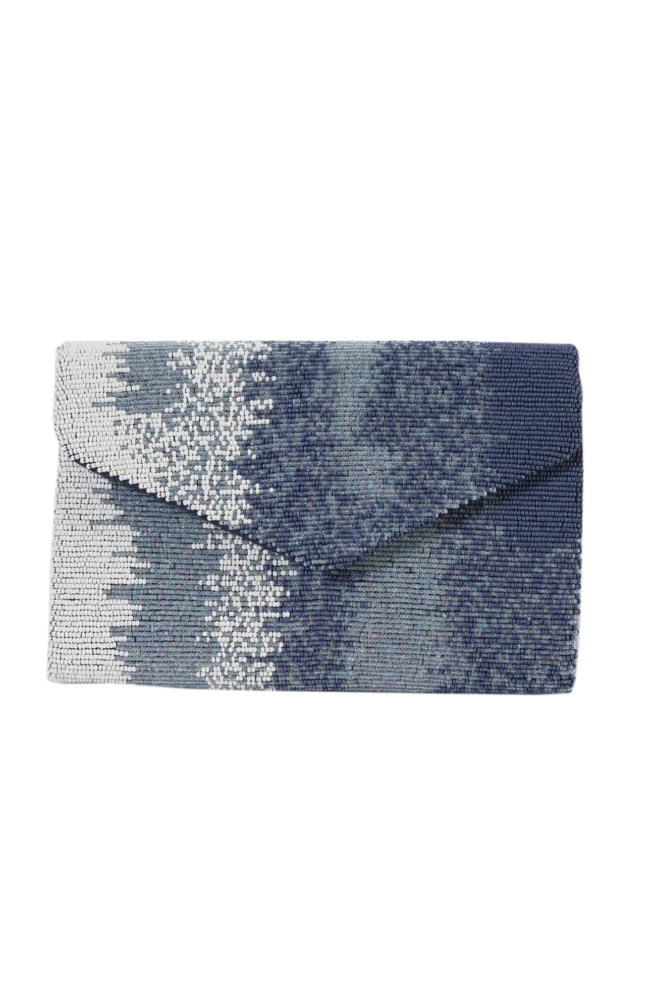 Navy Ombre Envelope Beaded Bag