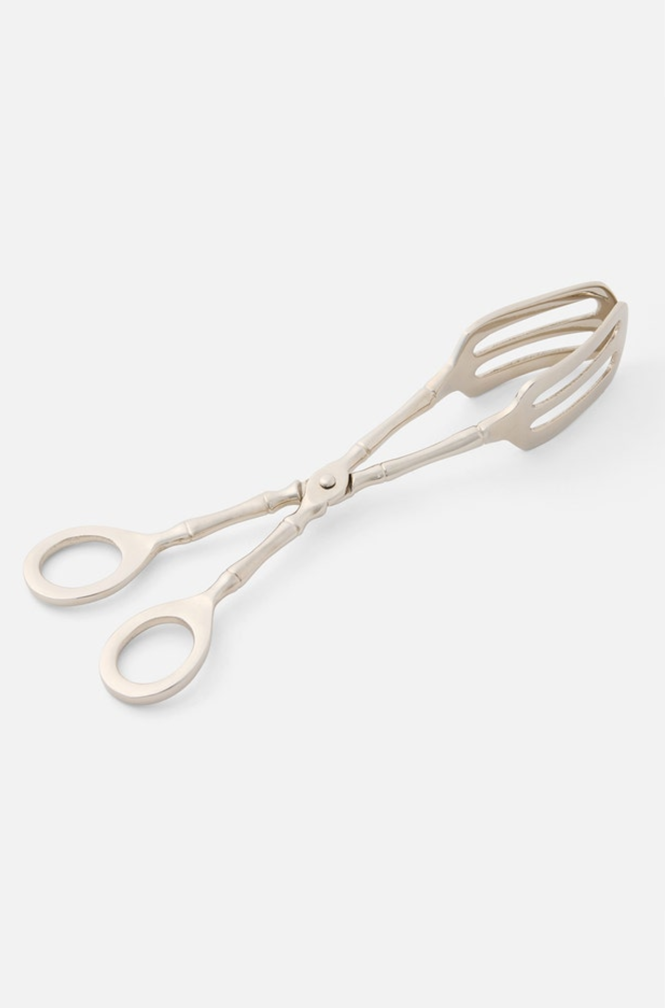 Kayla Polished Nickel Serving Tongs