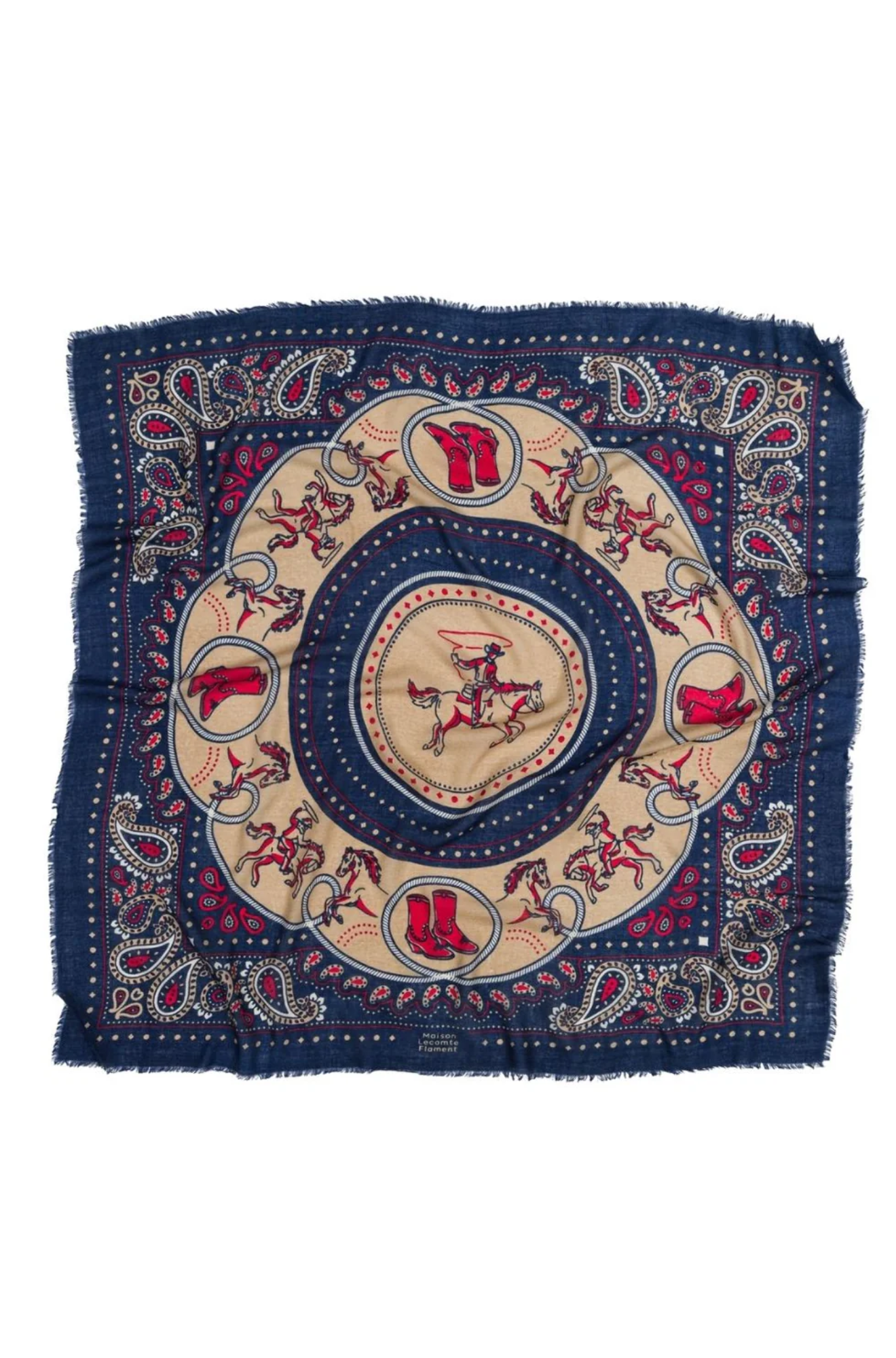 Navy Rodeo Bandana