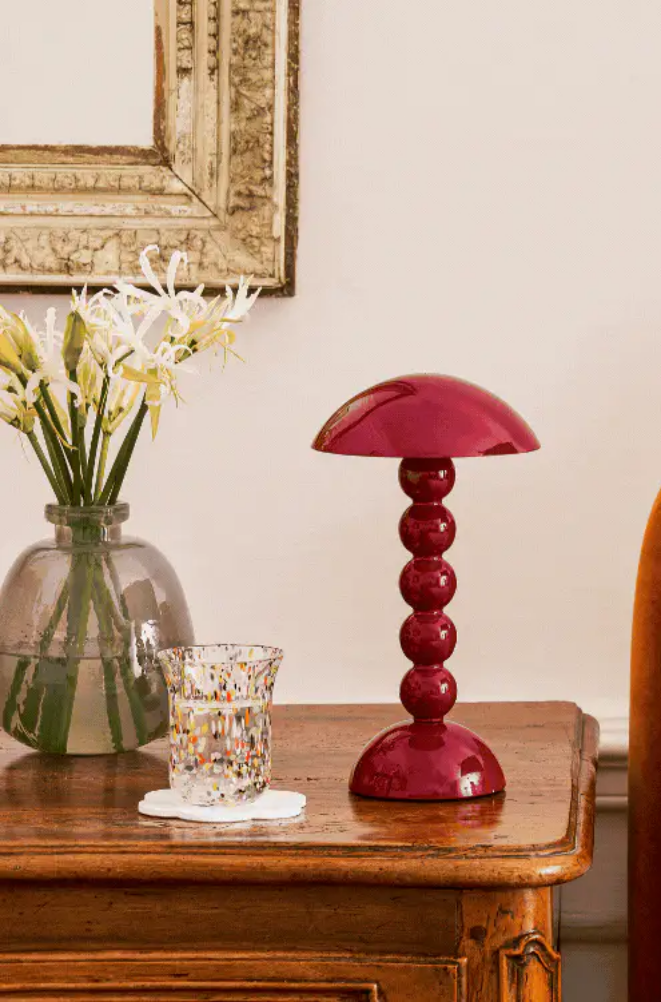 Lacquer Rechargeable Bobbin LED Lamp