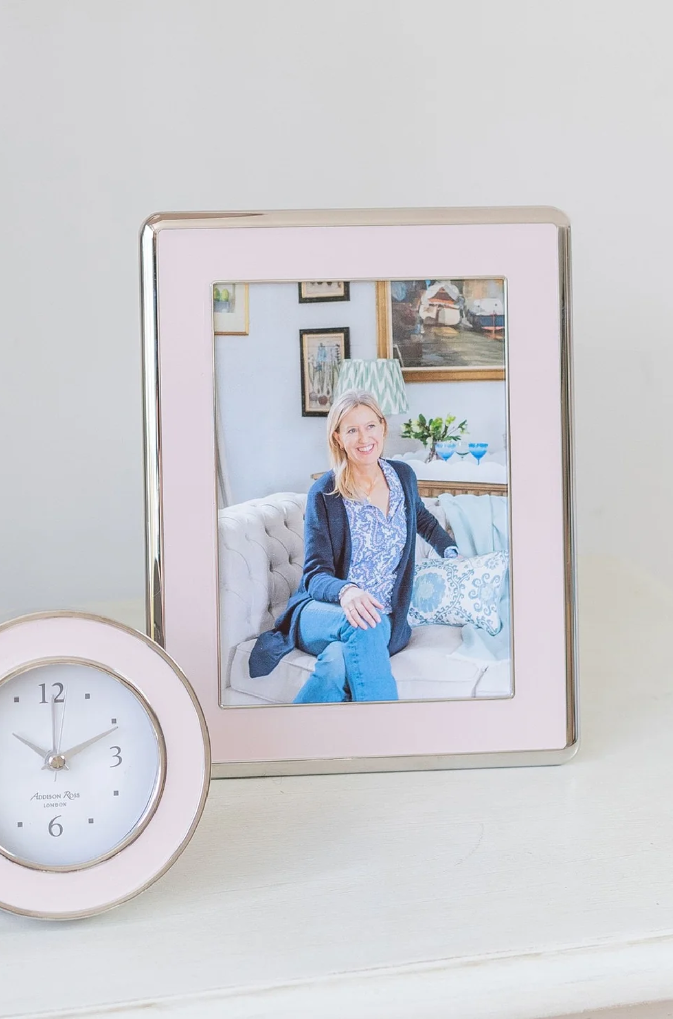 Enamel & Silver Curve Frame