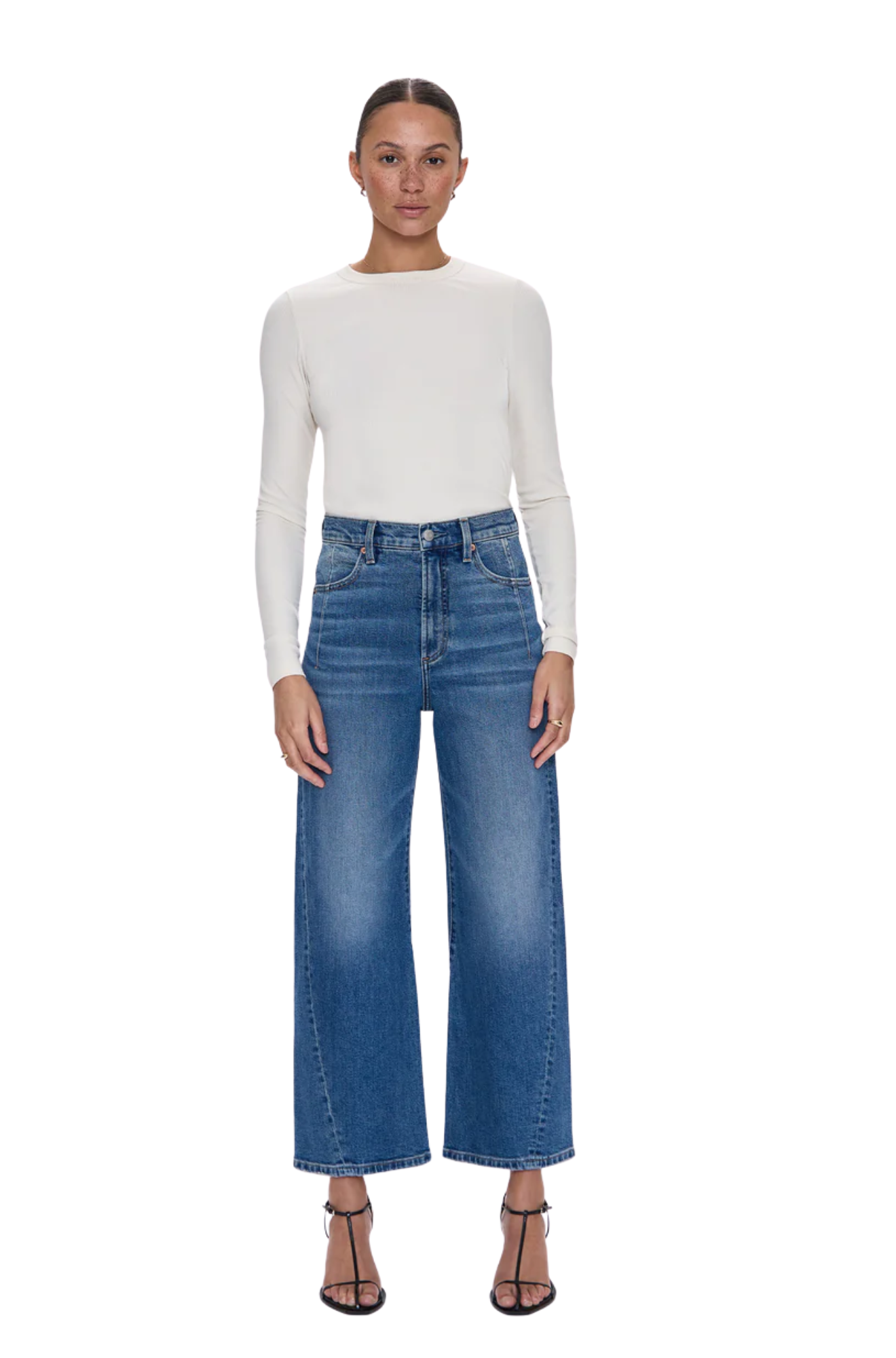 Kyra High Rise Bowed Ankle