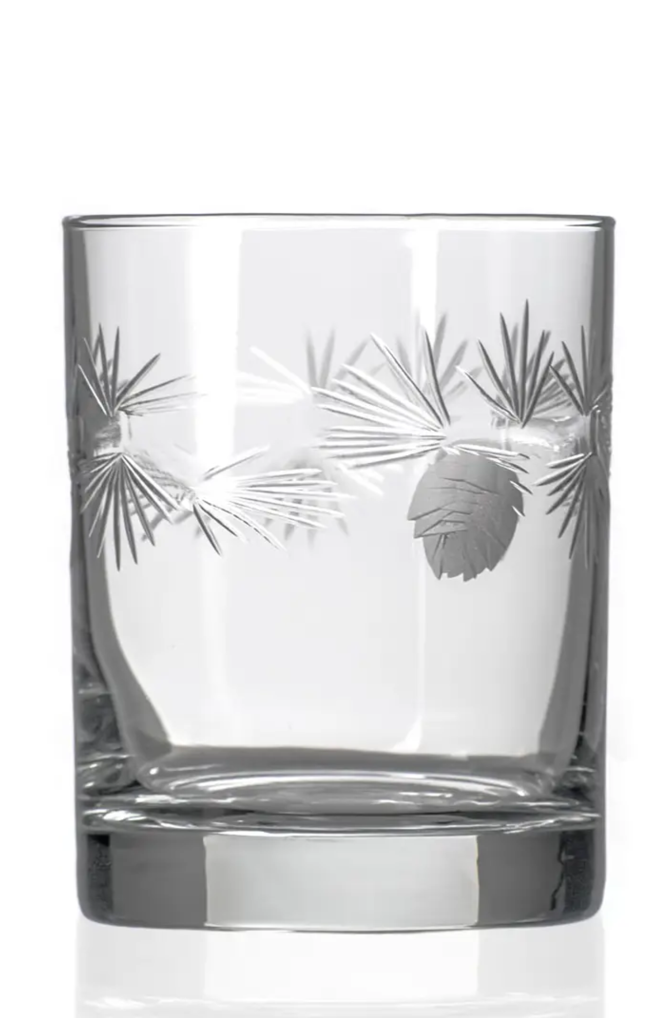 Icy Pine Double Old Fashioned 13oz – Engraved Whiskey Glass - Set of 4