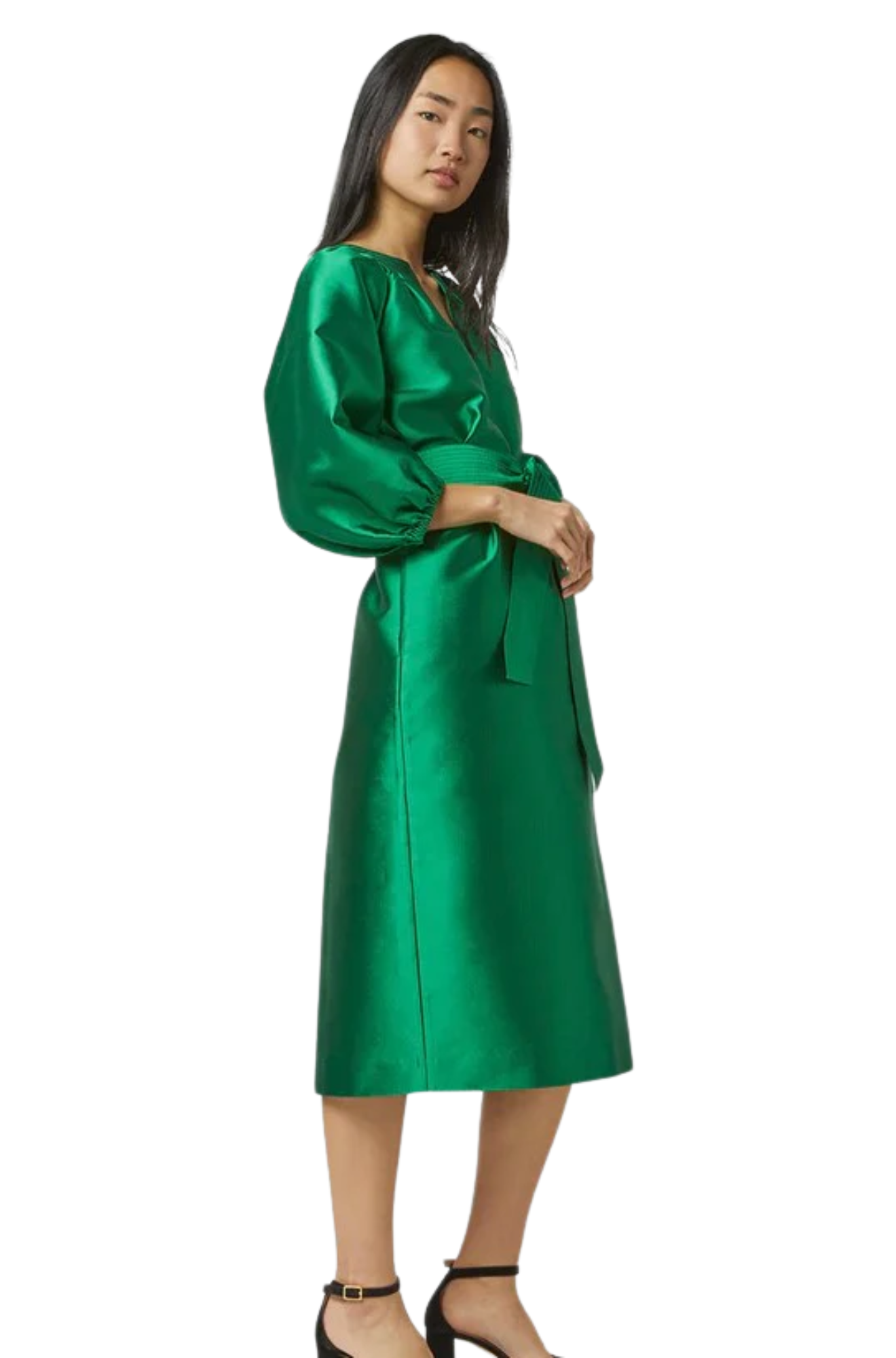 Trapunto Blouson Dress