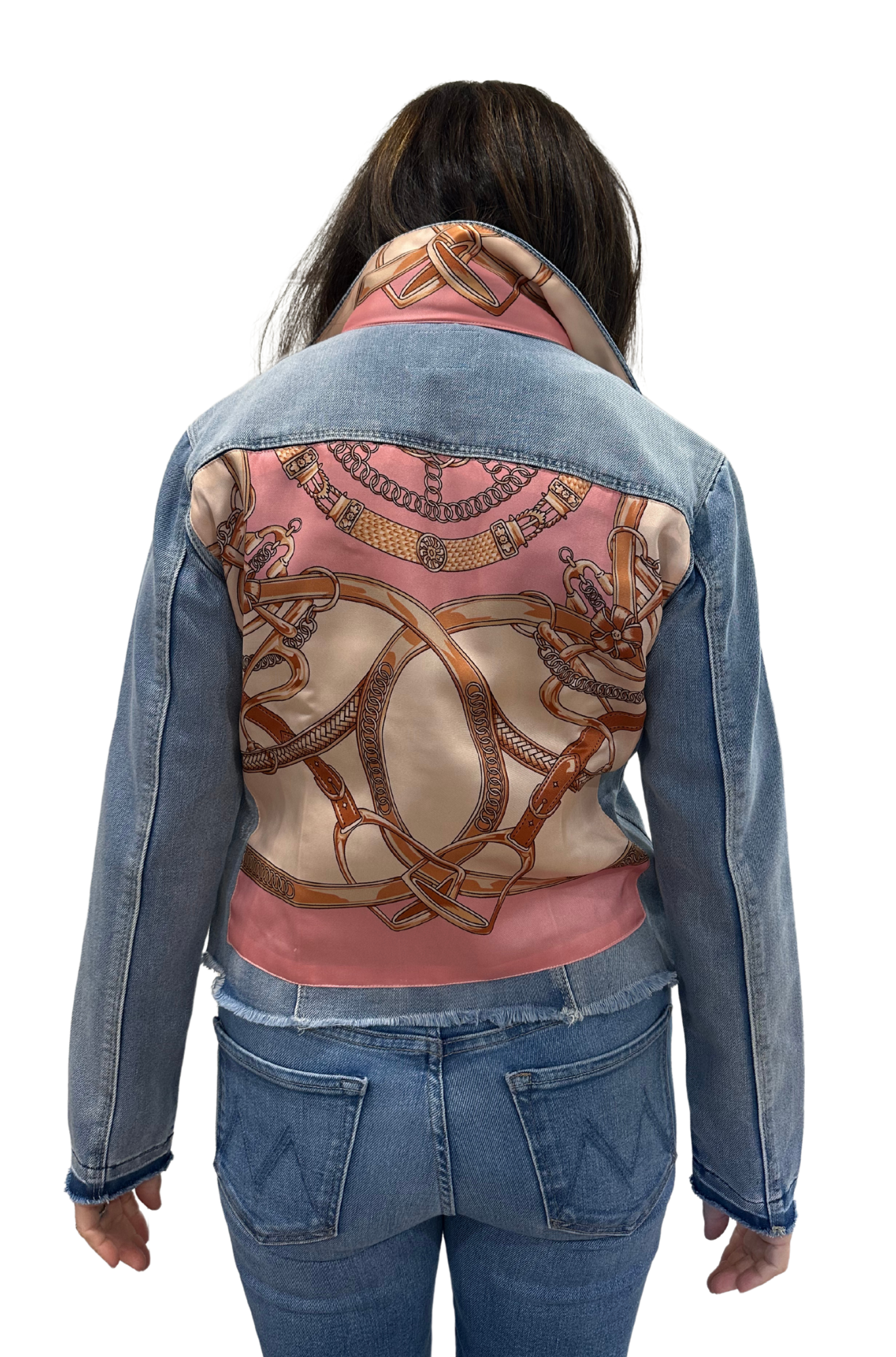 Stacy-Bradley-denim-jacket-pink-stirrup