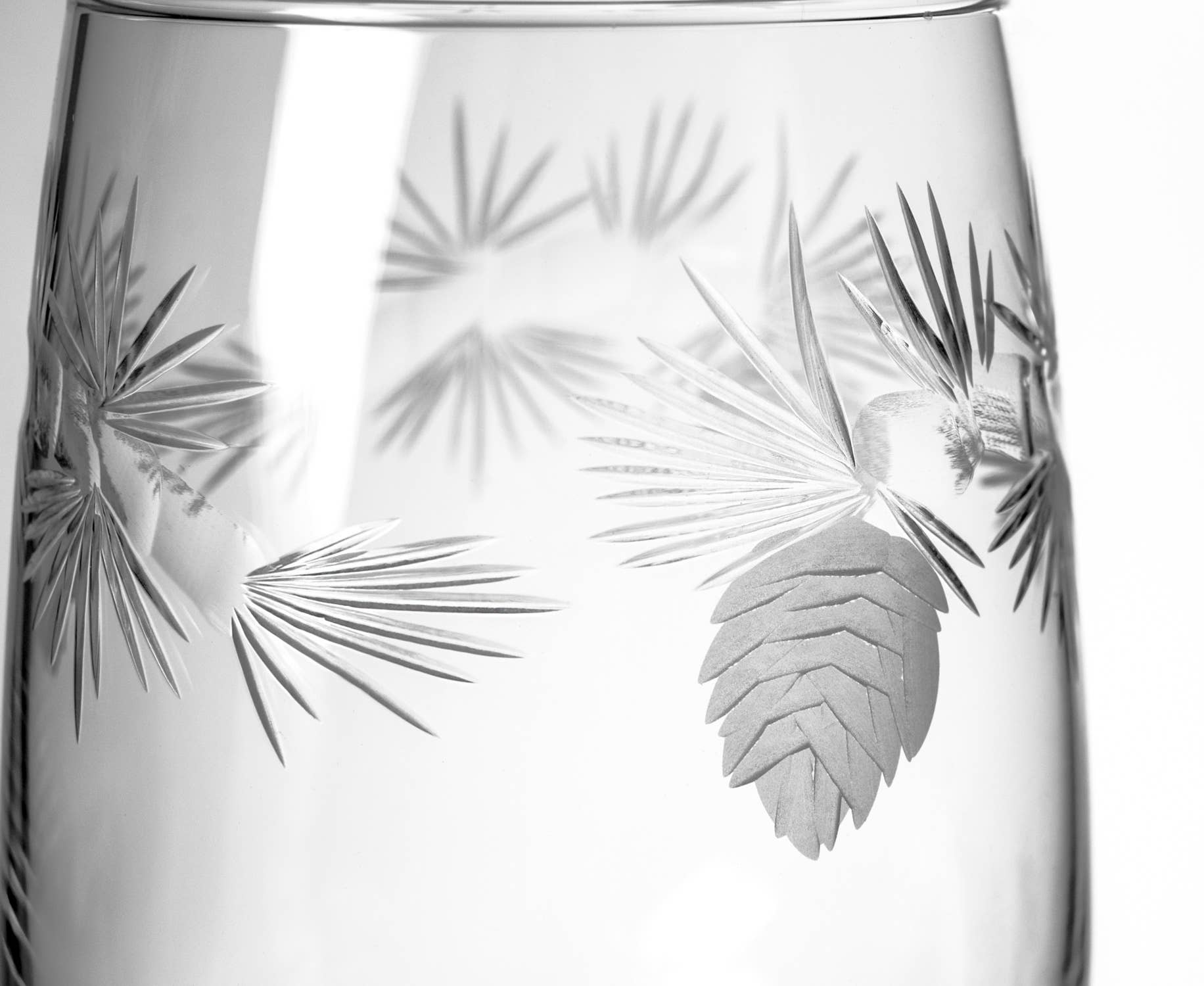 Icy Pine All Purpose Wine Glass 18oz – Engraved Design - Set of 4