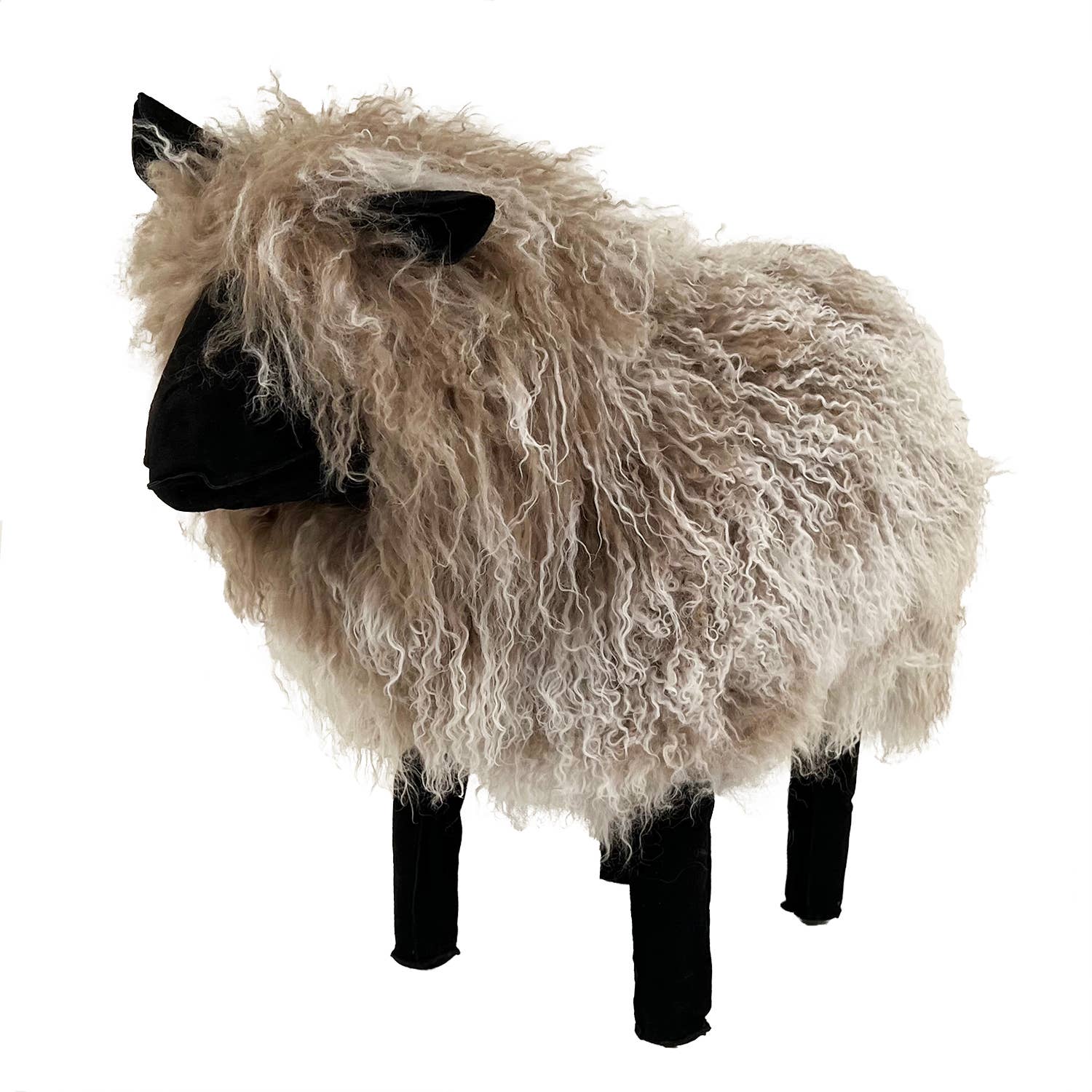 Decorative Tibetan Lamb Sheep - Taupe Tip