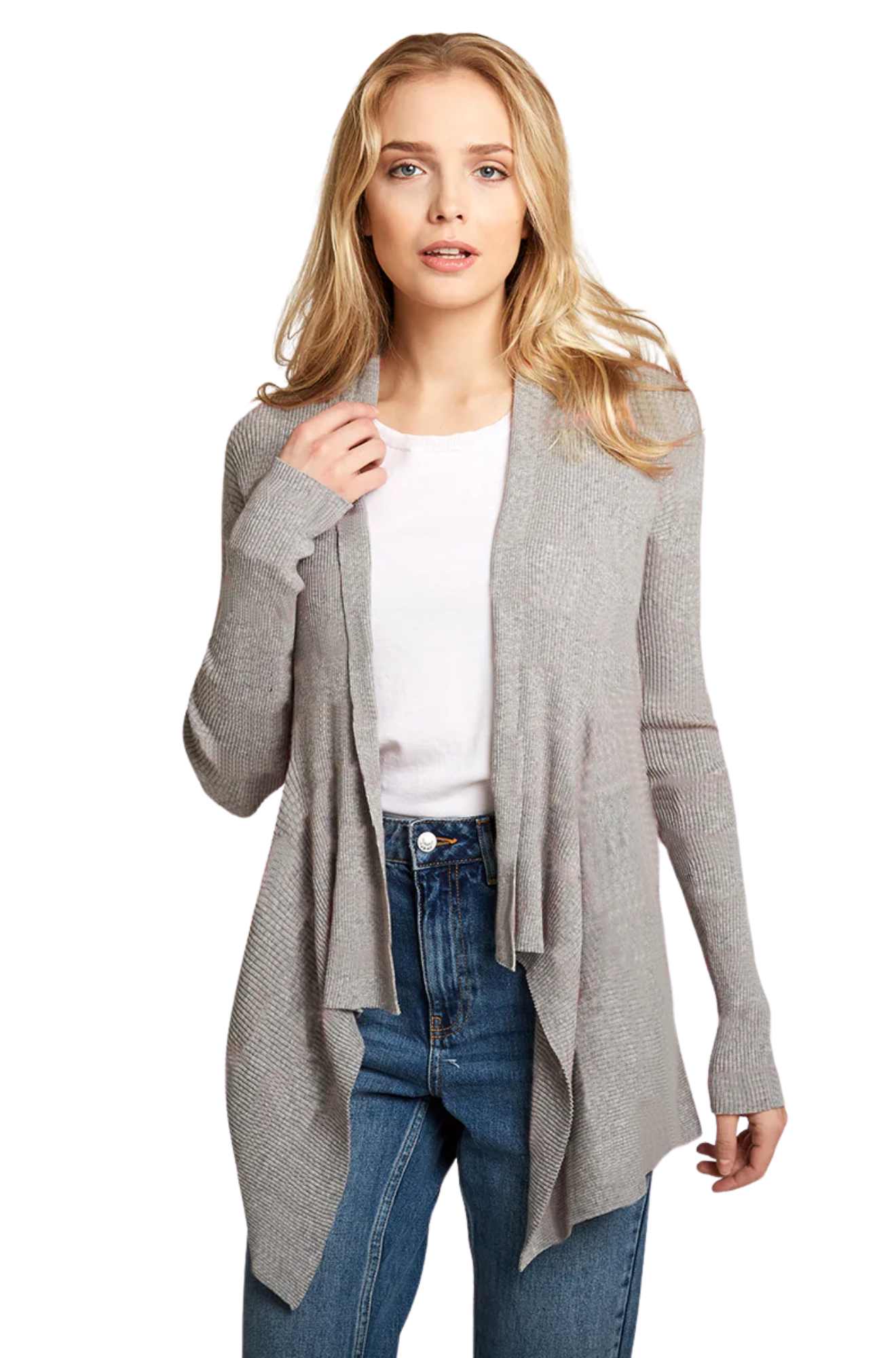 autumn-cashmere-rib-drape-sweater-cardigan-gray
