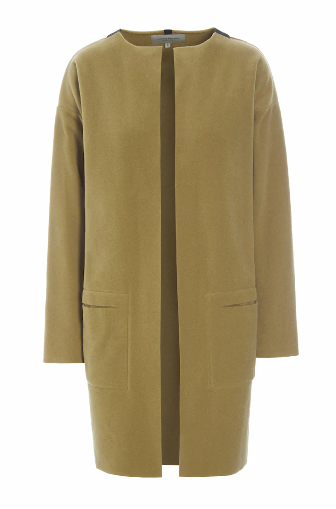 henriette-steffensen-fleece-olive-cardigan