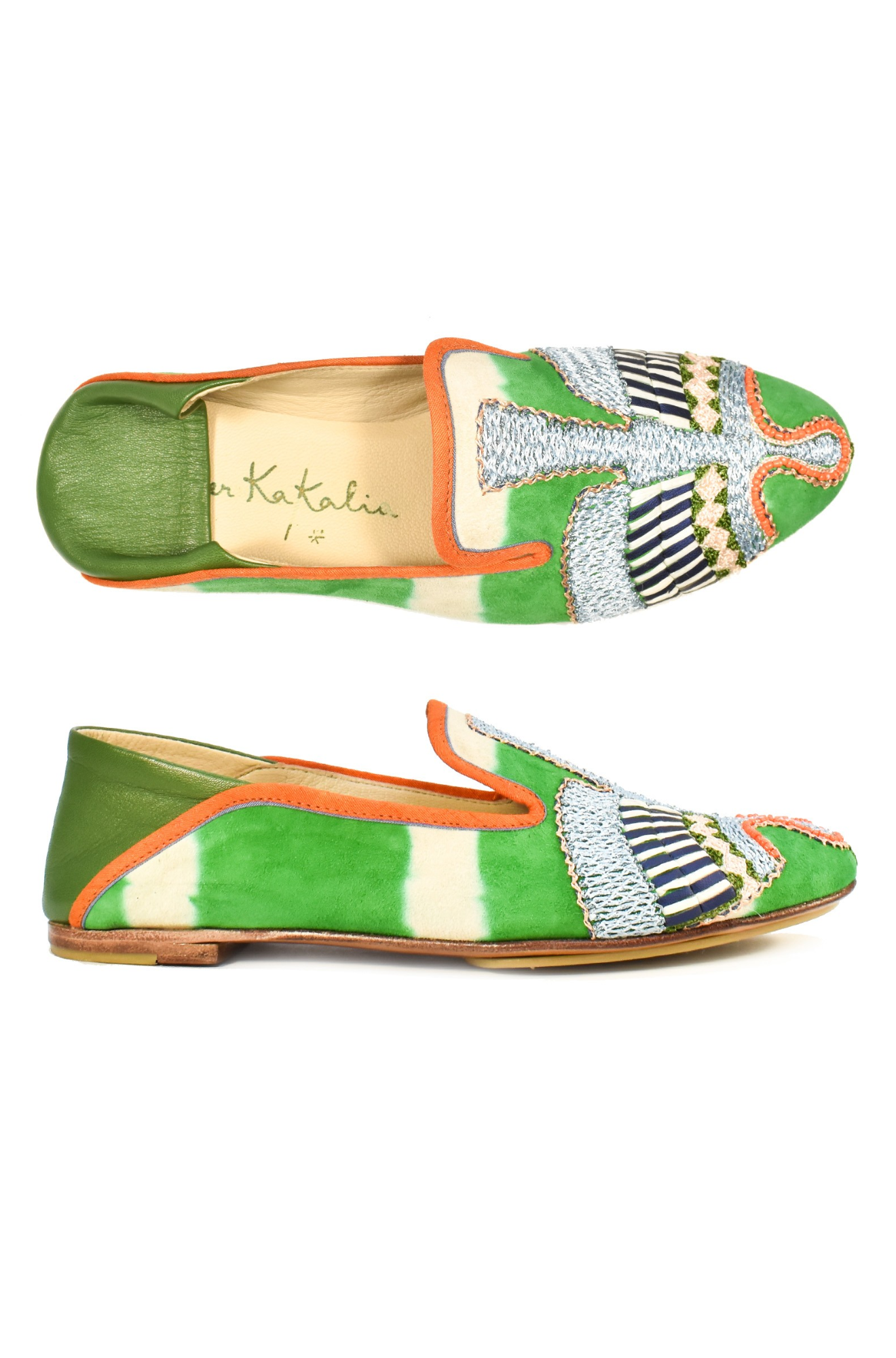 meher-kakalia-Anzu-Moccasin-green-tie-dye