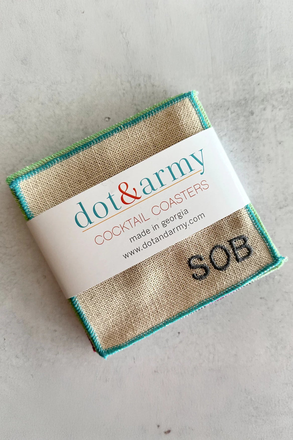 Colorful Sweary Cocktail Coasters, set of eight