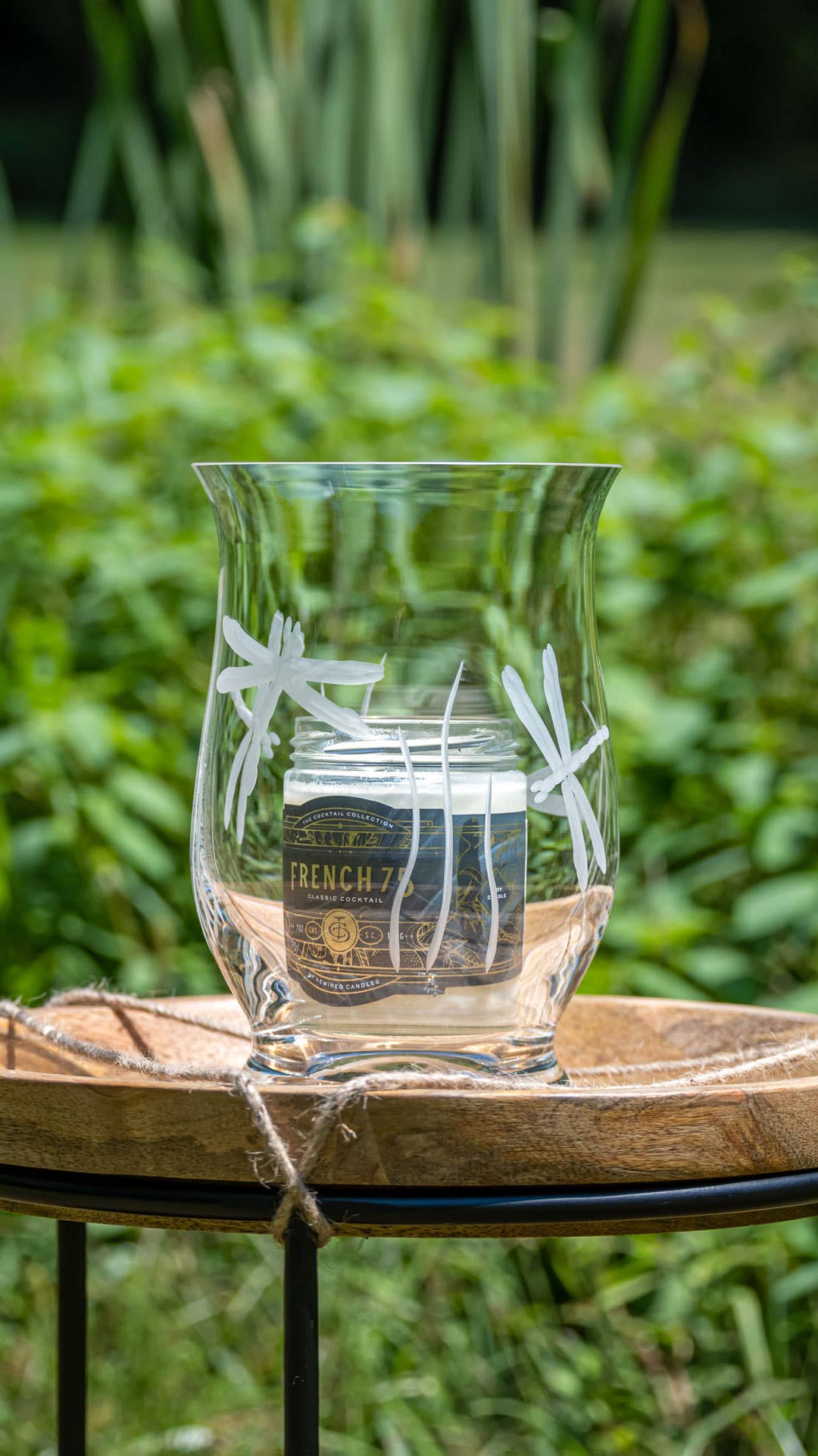 Dragonfly Hurricane Candle Shade