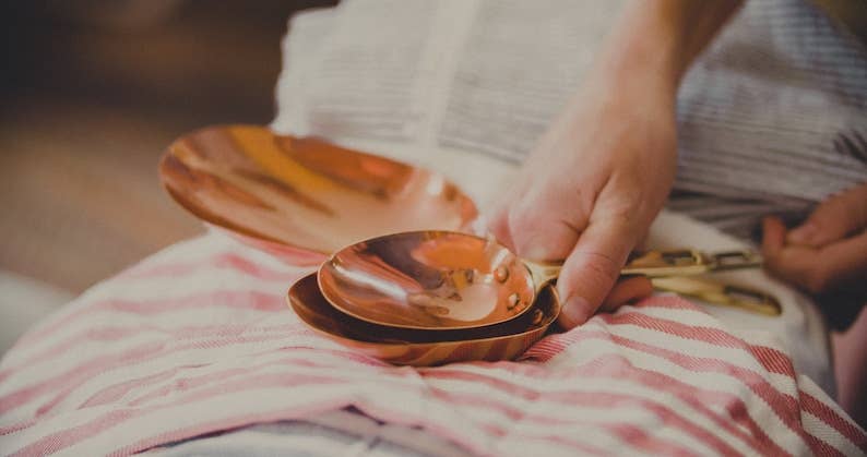 Copper Measuring Scoops - Set of 3