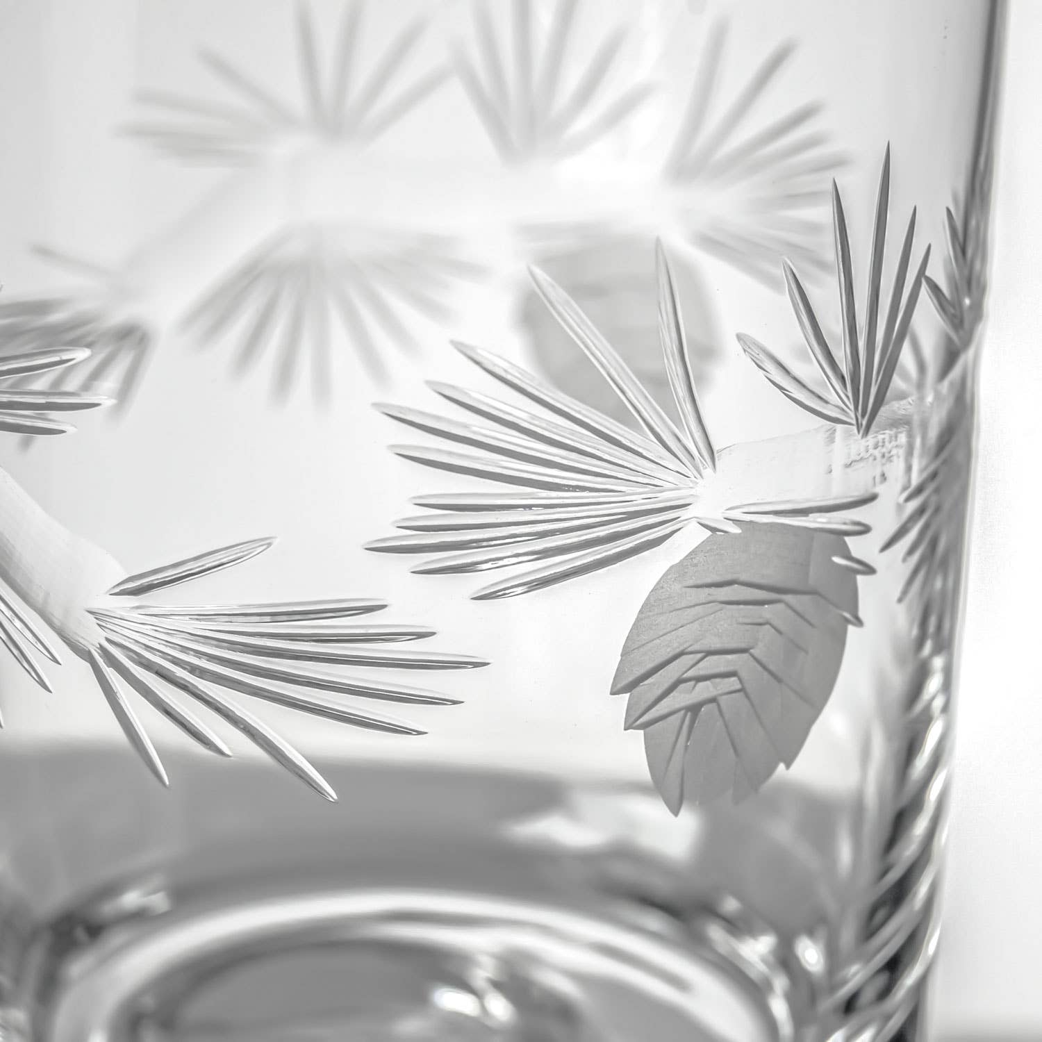 Icy Pine Double Old Fashioned 13oz – Engraved Whiskey Glass - Set of 4