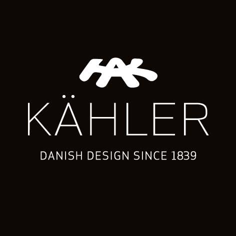 Kähler - Signature - 7.9" Ceramic Vase w/ Arrangement Plate