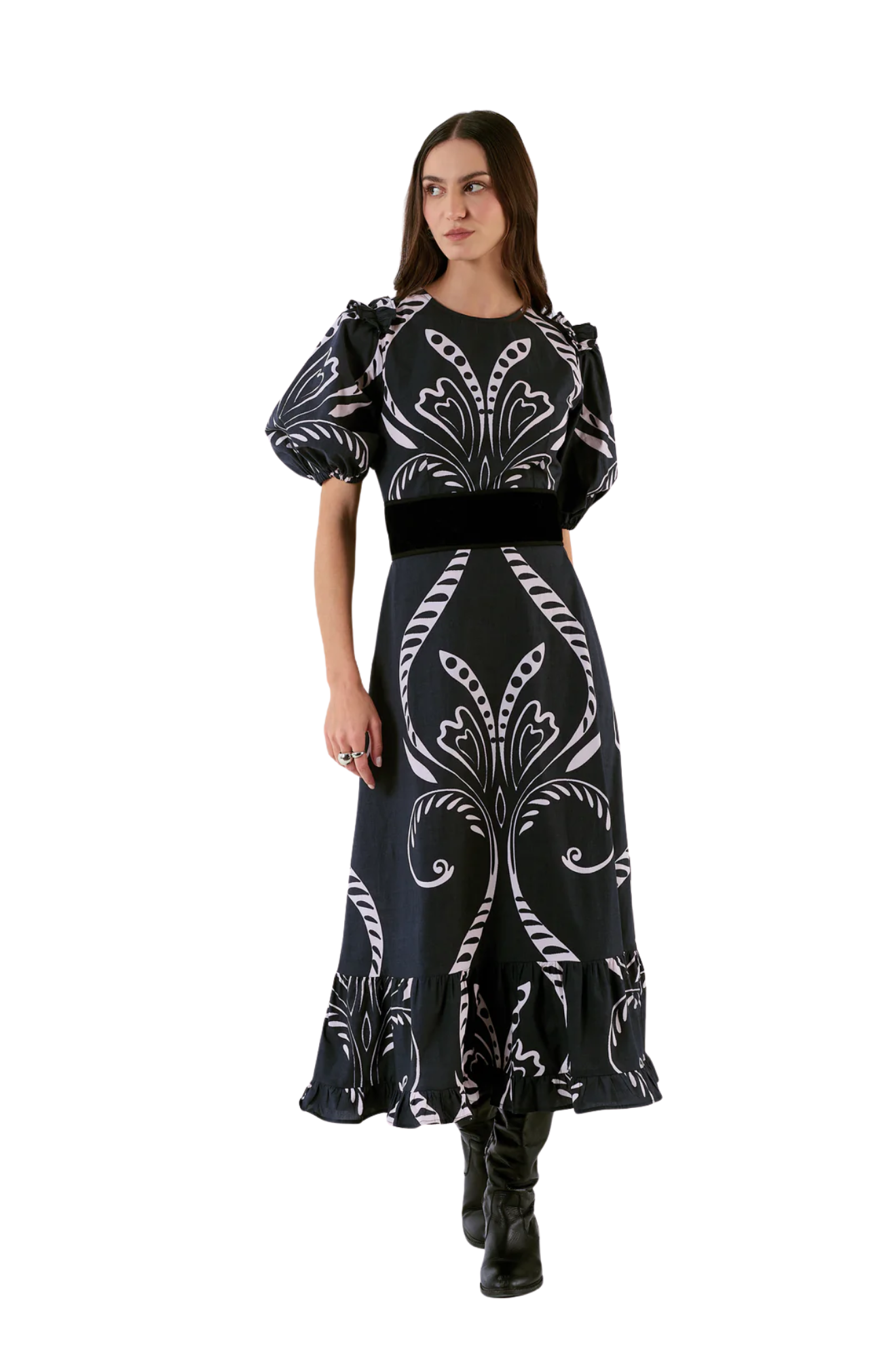Beyond-by-vera-the-antonia-dress-black-white