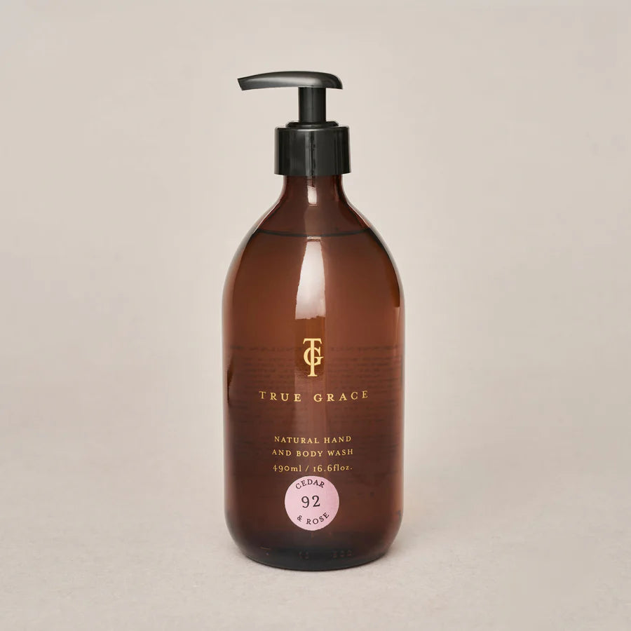 true grace body wash cedar rose