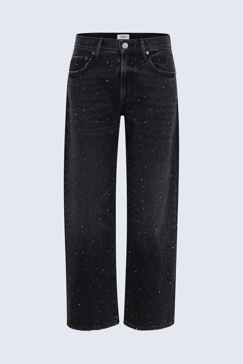 Lexi Mid Rise Bowed Straight Jean