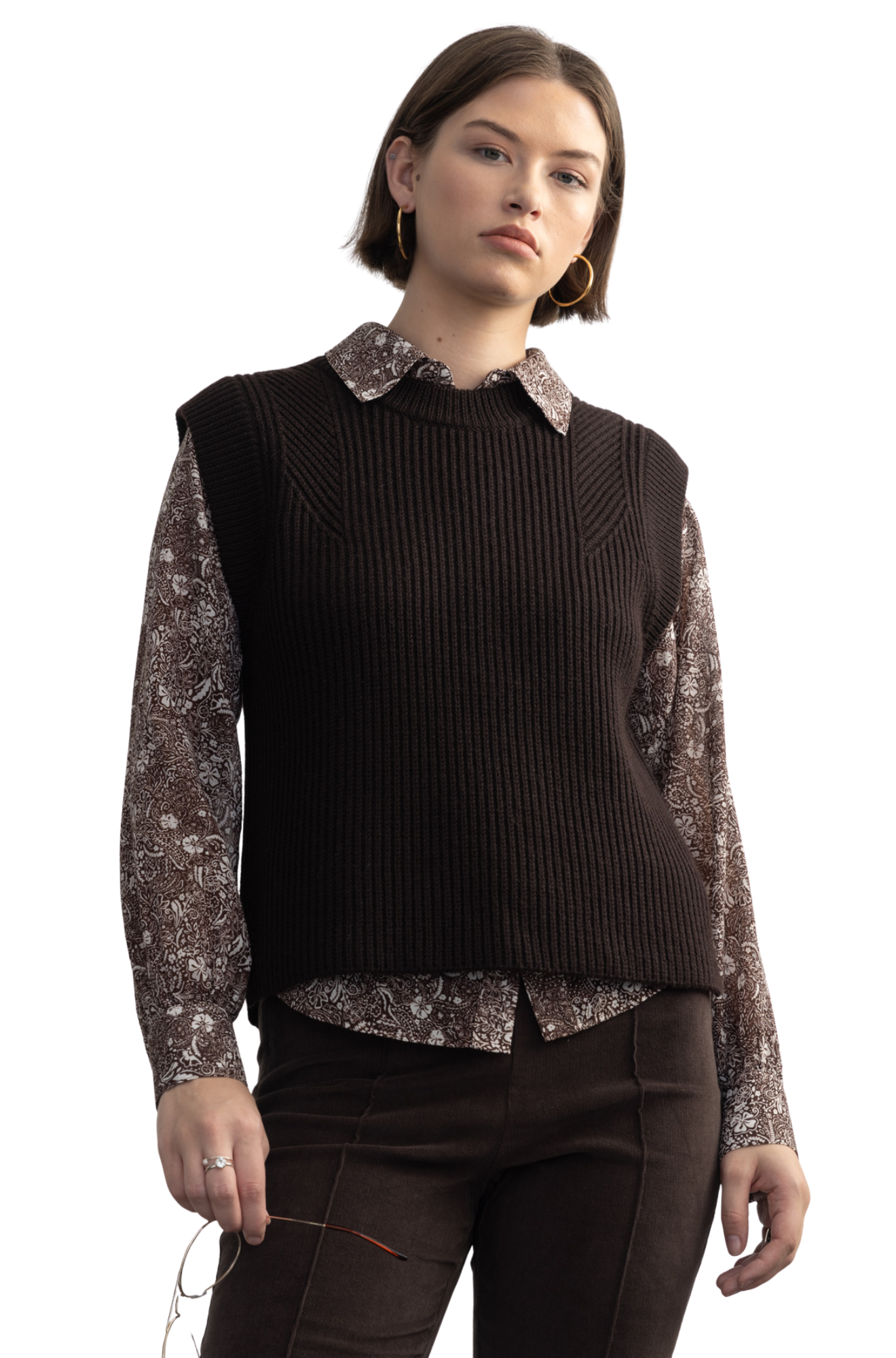 Margaret-O-Leary-jeanine-vest-chocolate