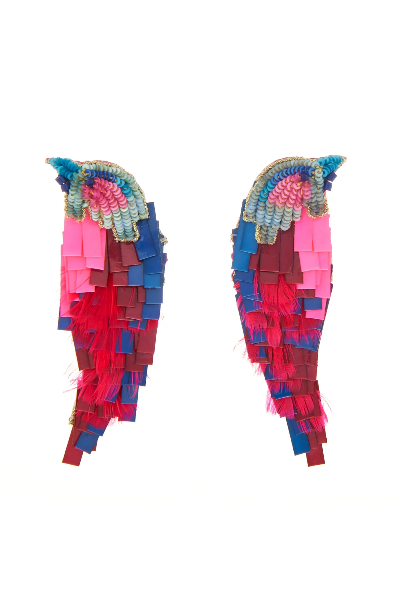 Mignonne-gavigan-bird-earrings-hot-pink