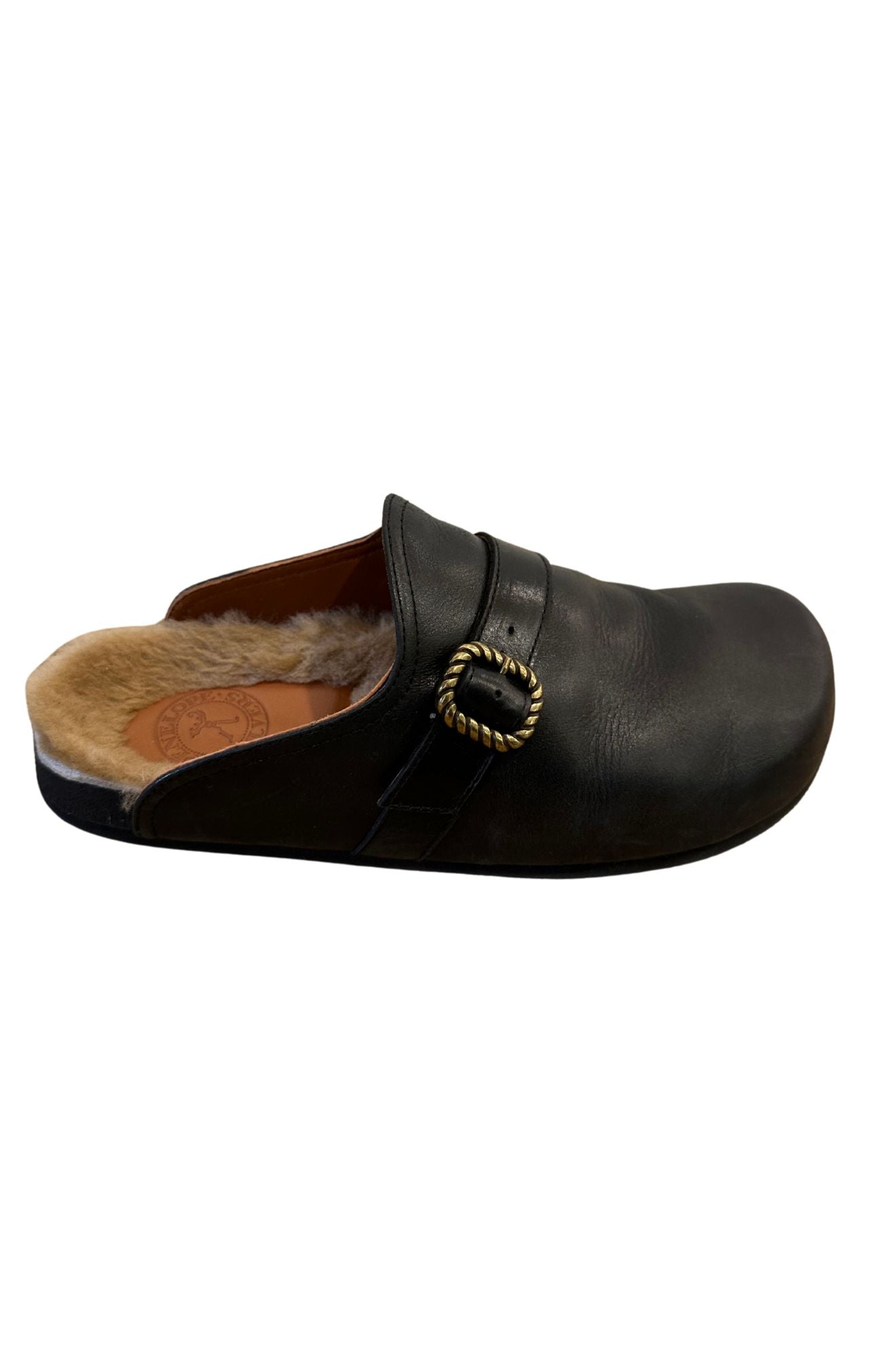 Penelope-Chilvers-Braided-Barley-Wool-Lined-Slides-Black-buckle