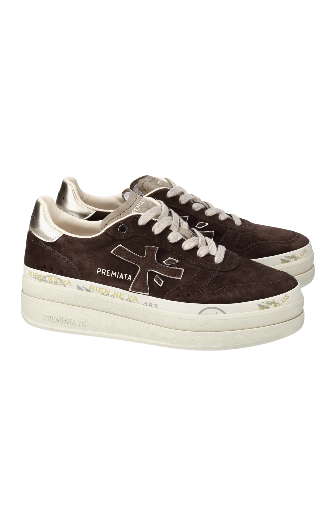 Premiata-Micol-Platform-Trainers-brown