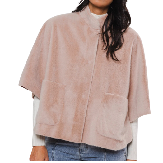 Dewi Faux Fur Cape
