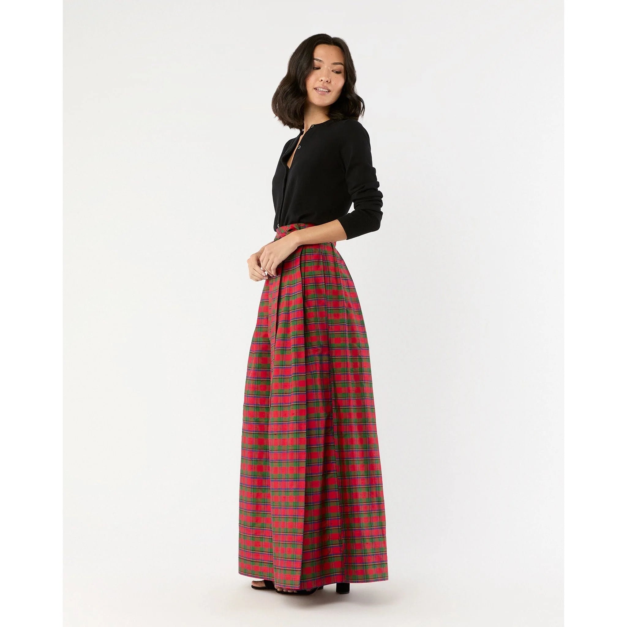 Pleated Wrap Skirt