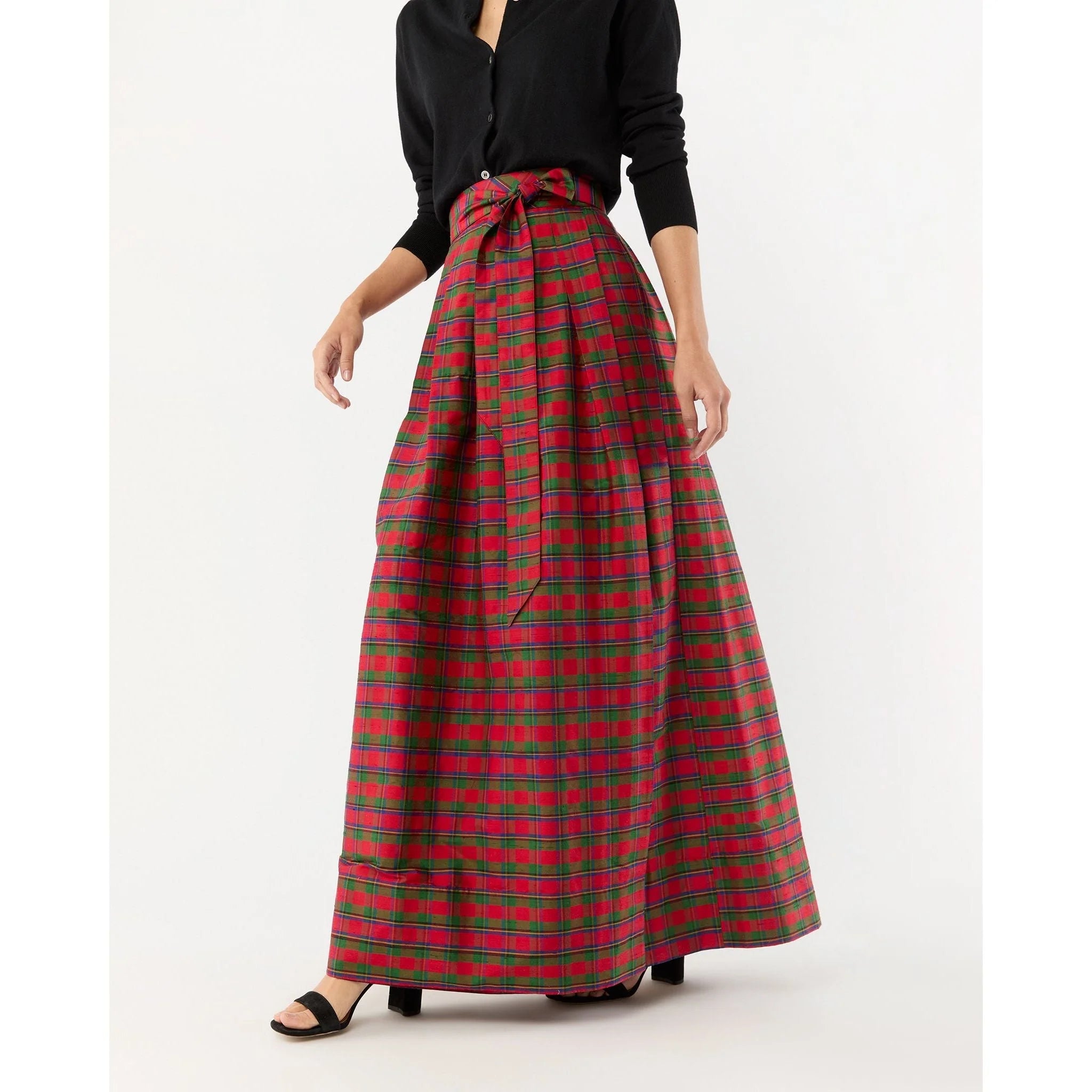 Pleated Wrap Skirt
