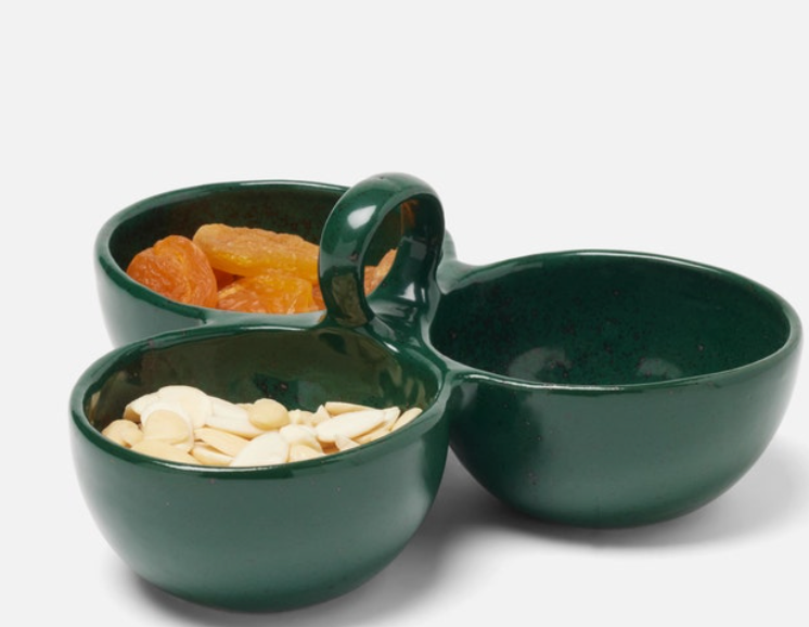 Desmond Dark Green Triple Nut Dish