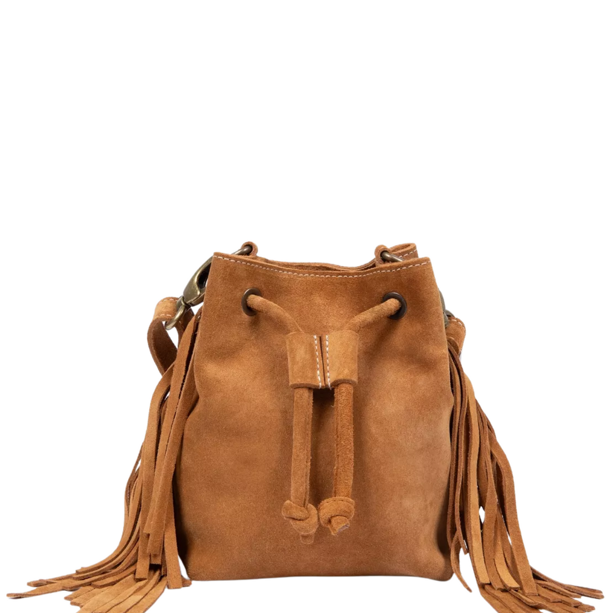 Mini Fringe Suede Bag