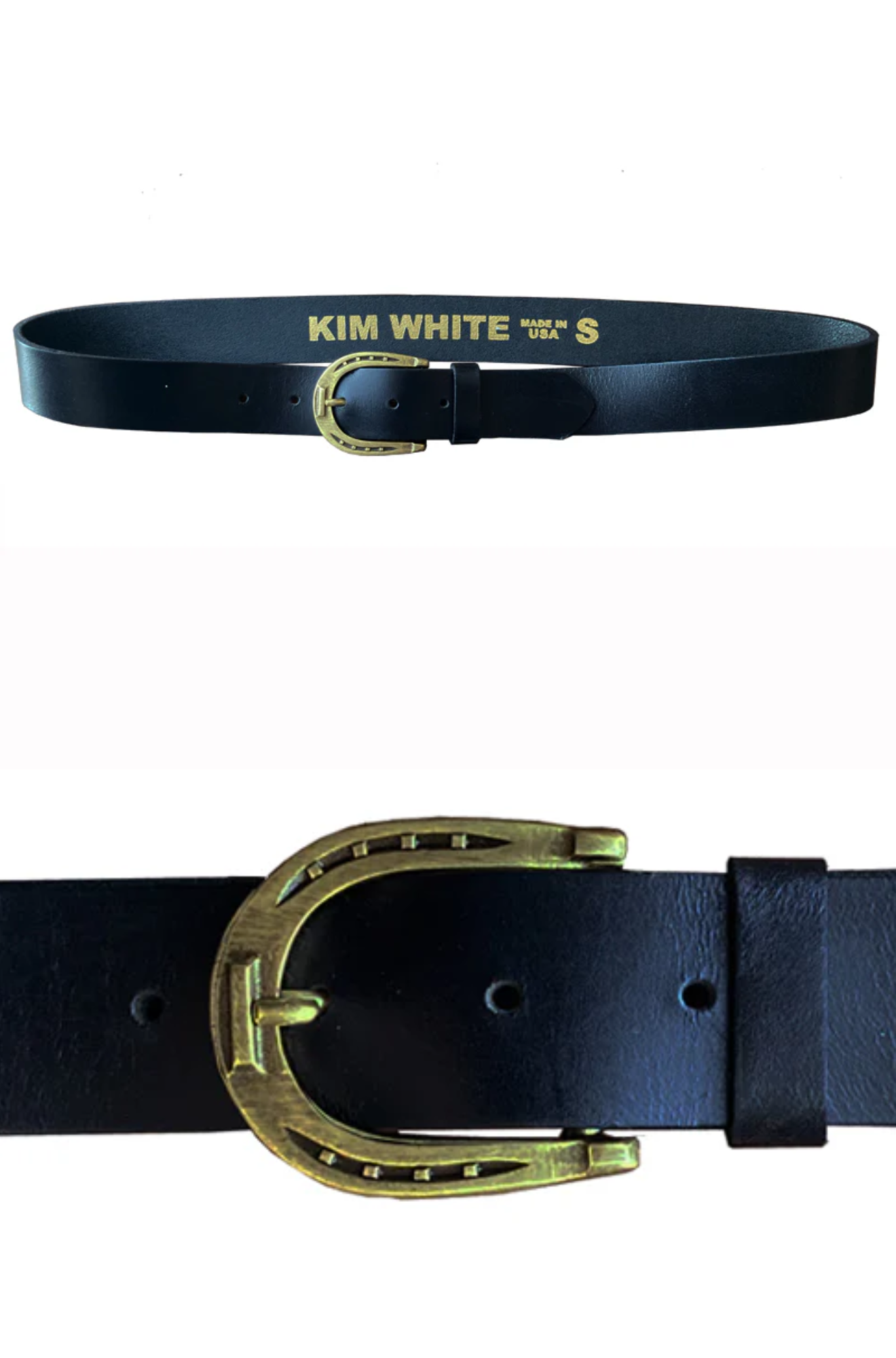 Kim White Horseshoe Belt