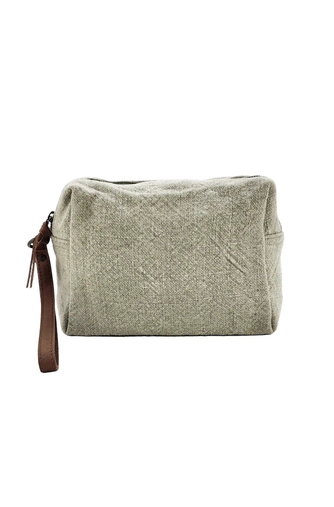 Ash Grey Canvas Shaving/Cosmetic Bag