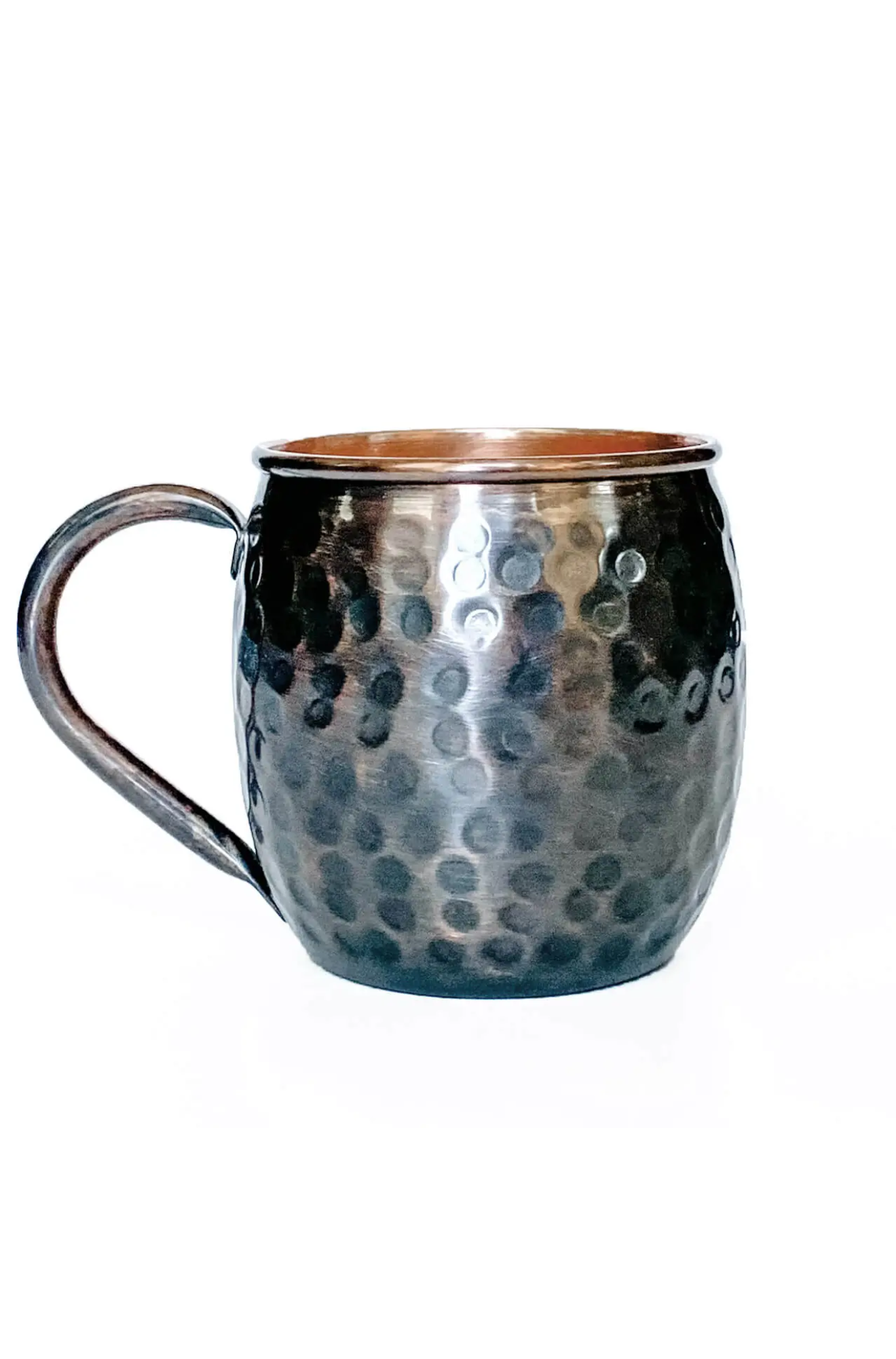 Vintage Barrel Hammered: 16oz Solid Copper Moscow Mule Mug