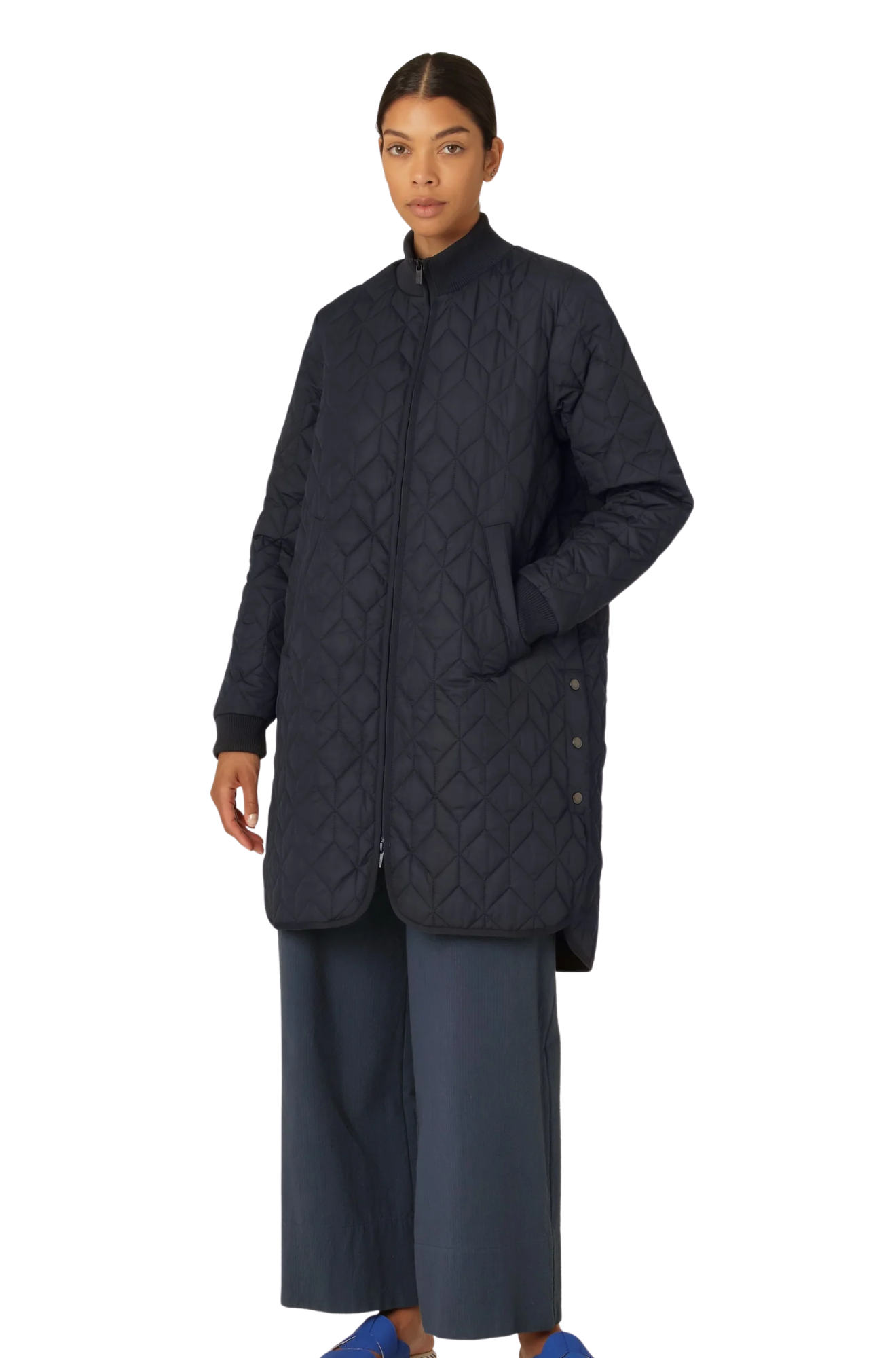 Long Padded Quilt Jacket