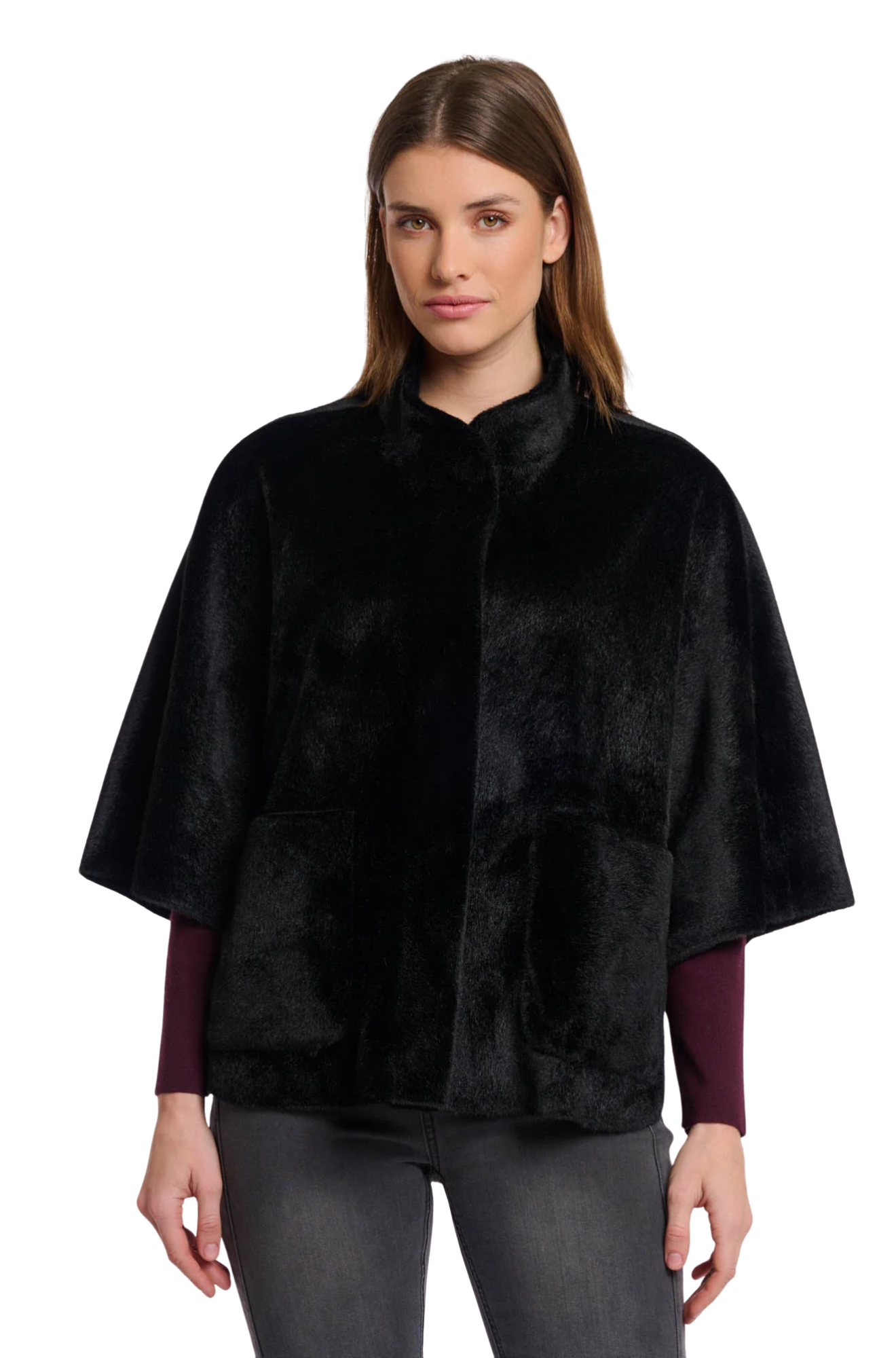 Dewi Faux Fur Cape