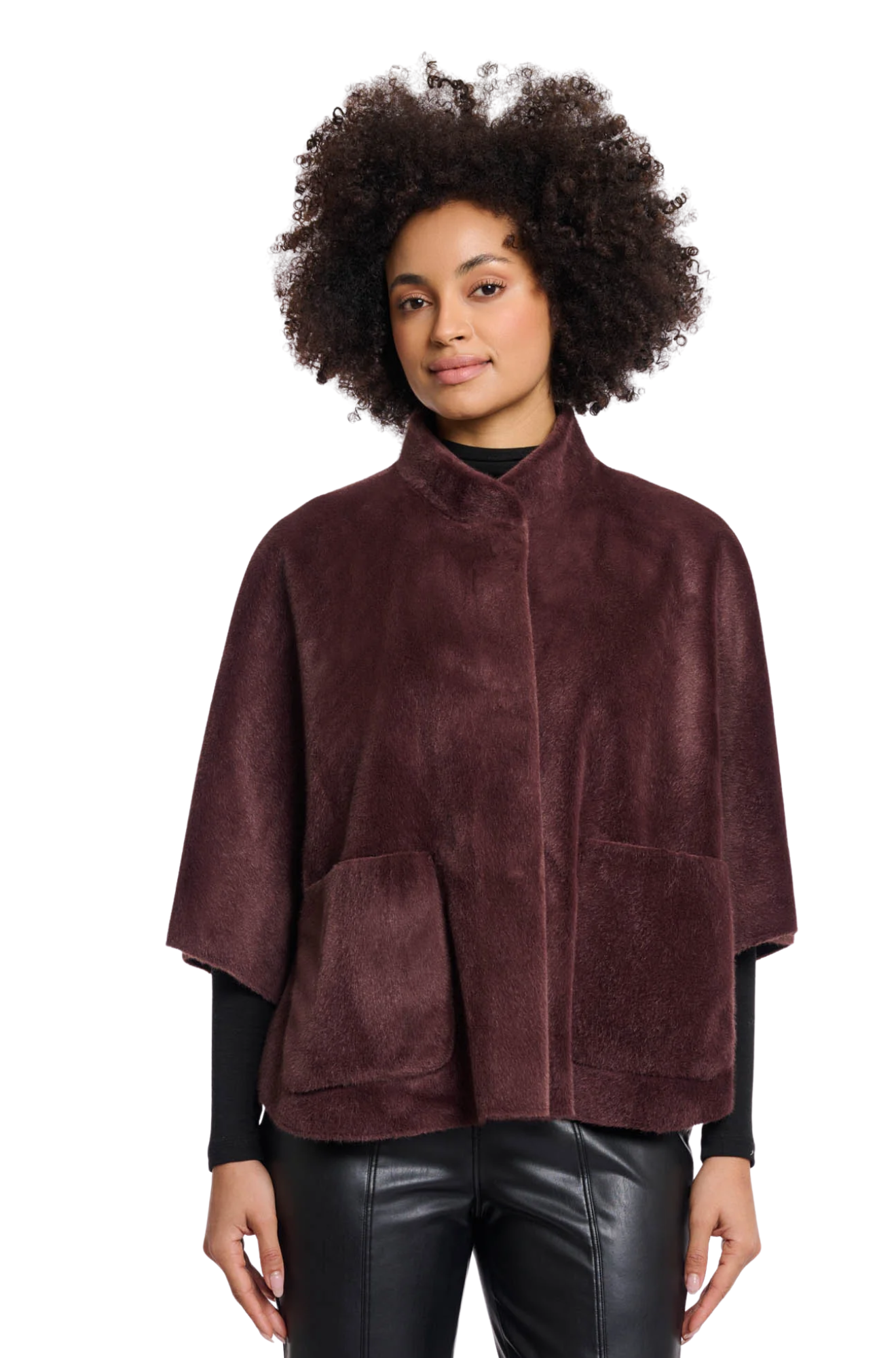 Dewi Faux Fur Cape
