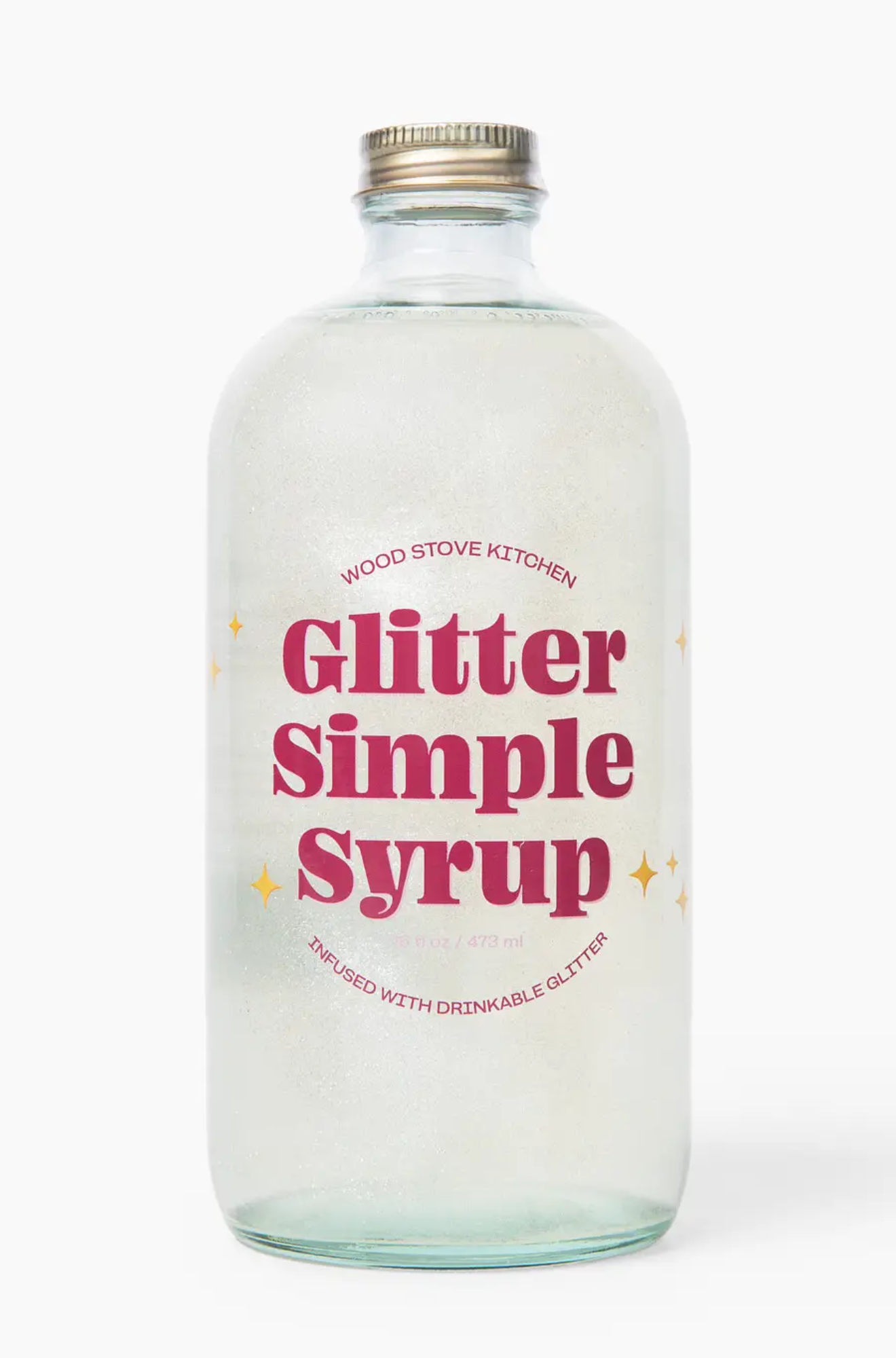 Glitter Simple Syrup, 16 Fl oz with Edible Glitter