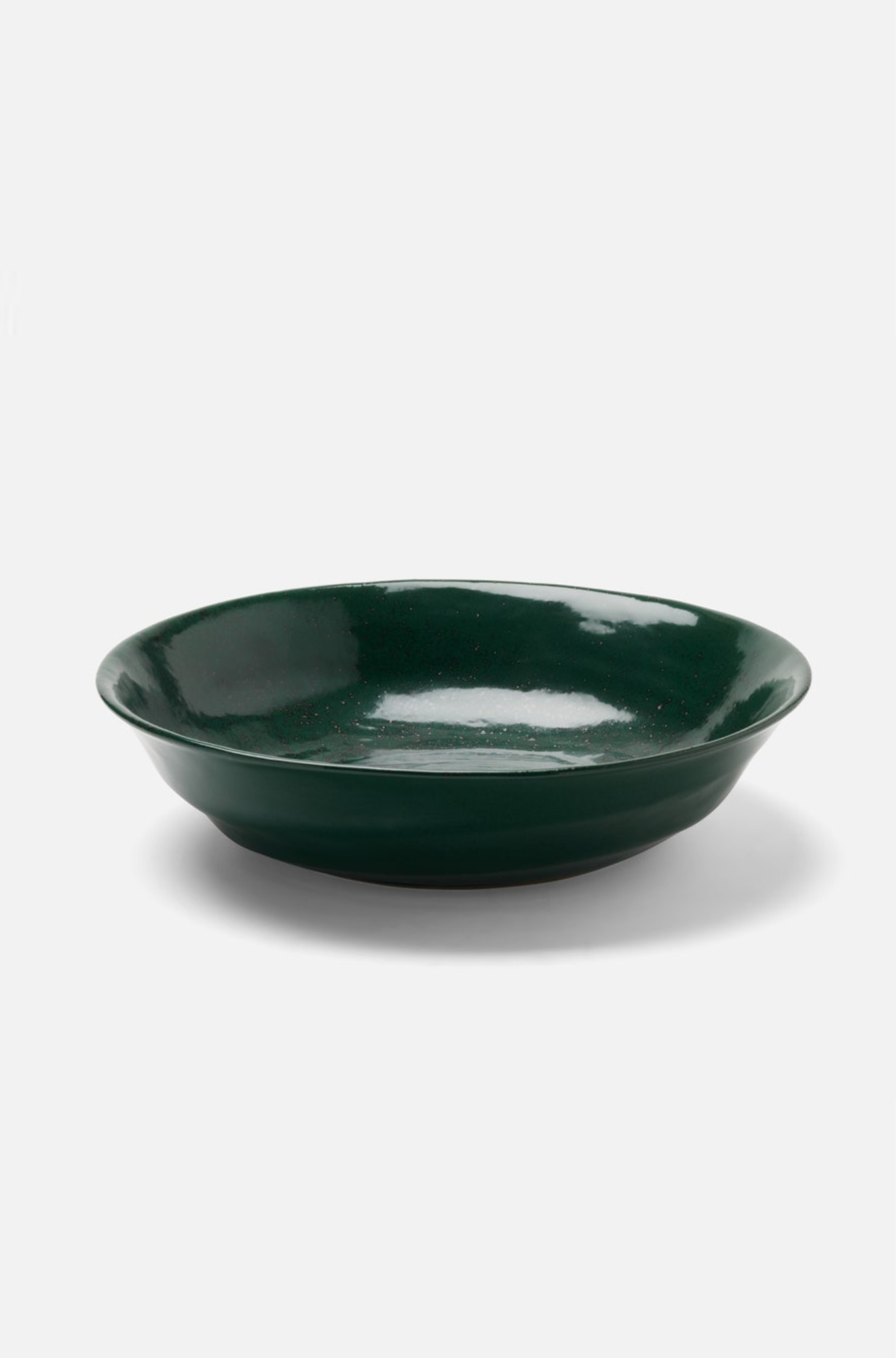 Marcus Dark Green Salt Glaze Tapered Serving Bowl